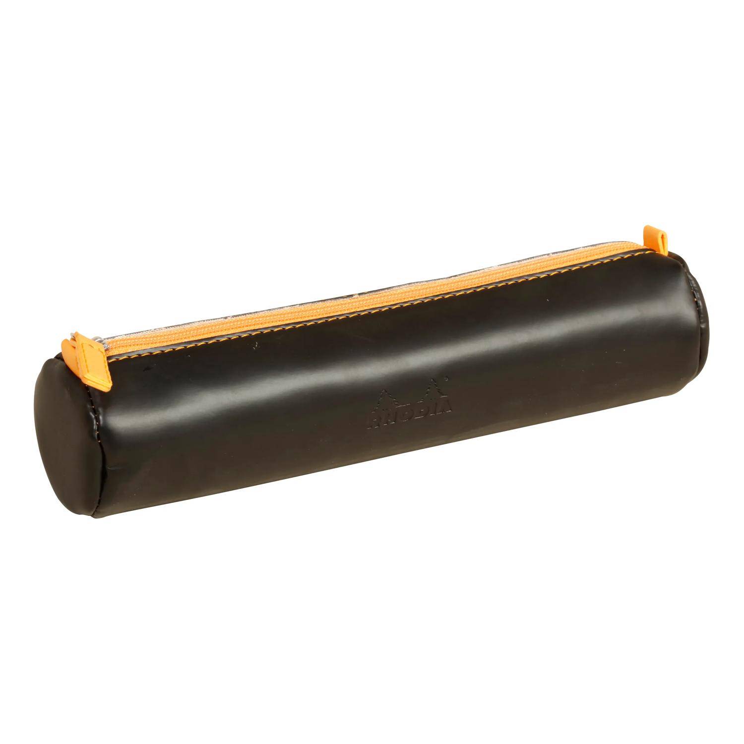 Rhodia Rhodiarama rundes Schlampermäppchen 21,5xØ5cm Kunstleder Schwarz 318892C