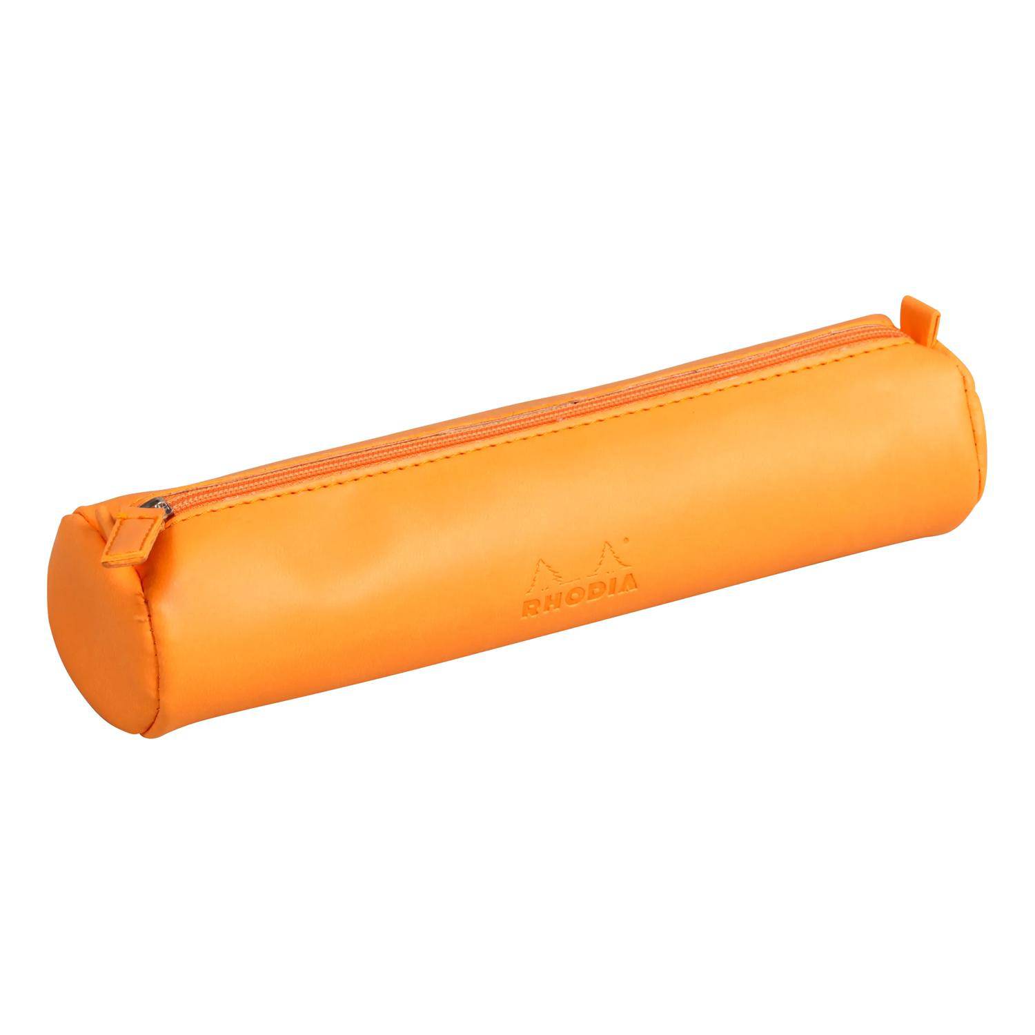 Rhodia Rhodiarama rundes Schlampermäppchen 21,5xØ5cm Kunstleder Orange 318890C