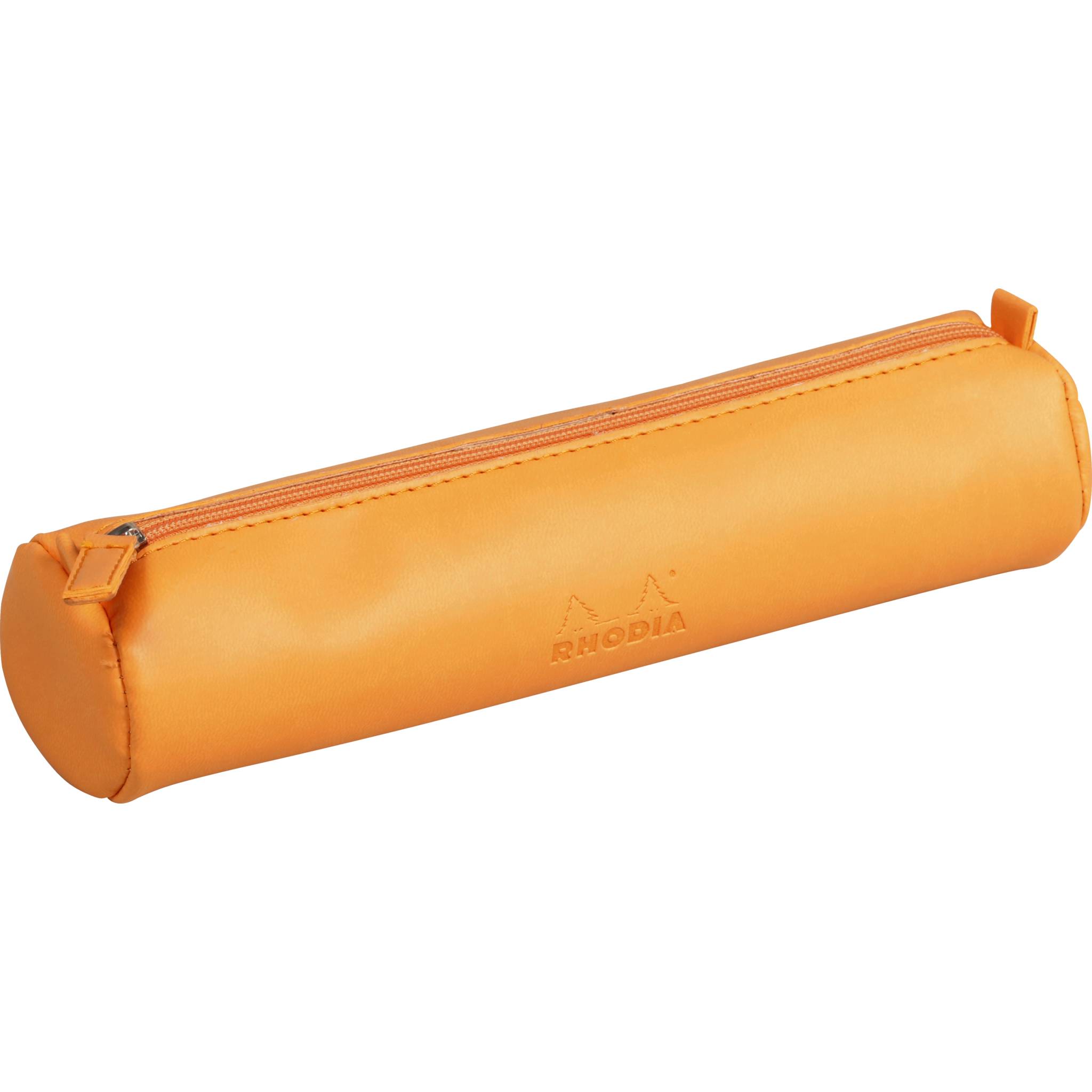 Rhodia Rhodiarama rundes Schlampermäppchen 21,5xØ5cm Kunstleder Orange 318890C