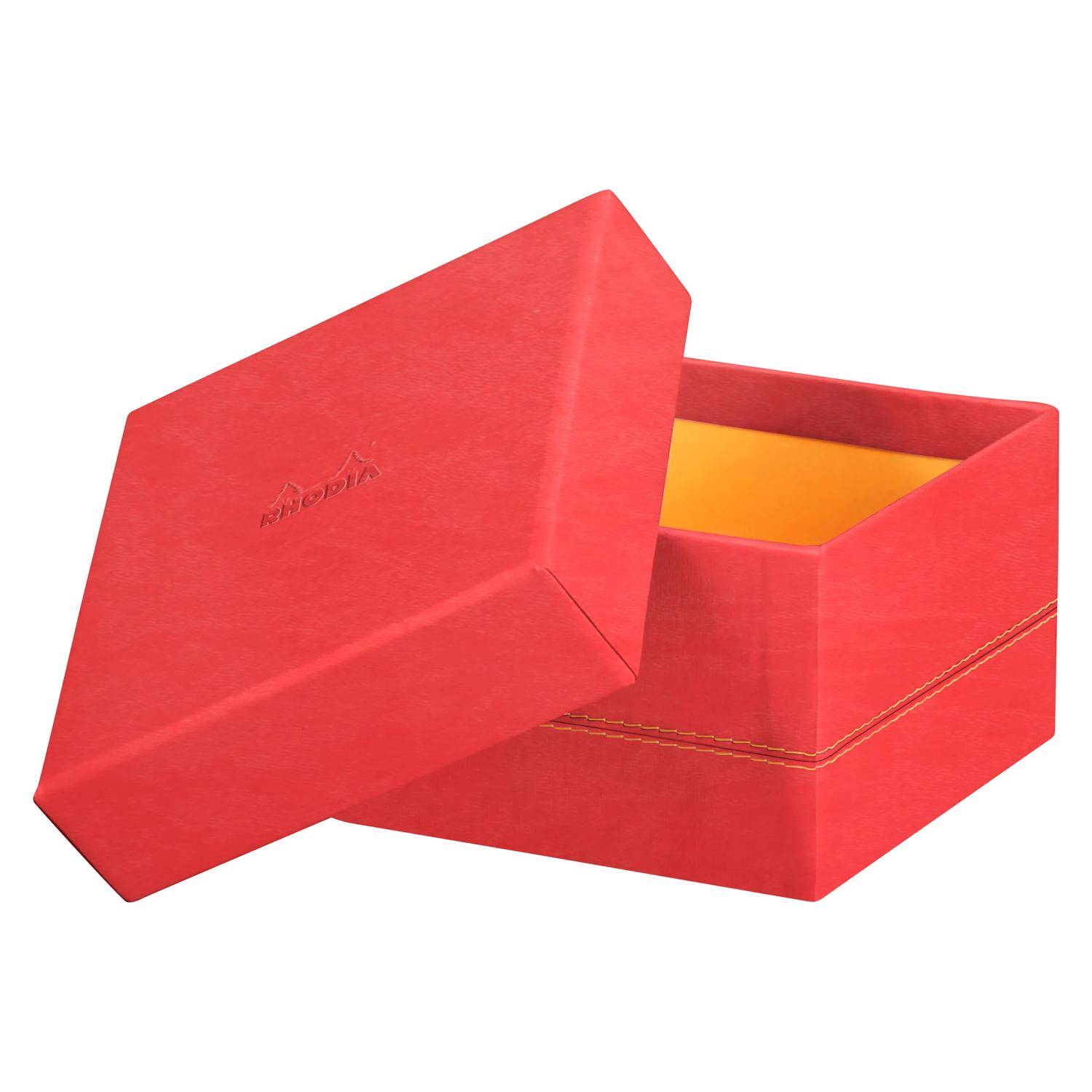 Rhodia Set mit 5 Boxen aus Kunstleder 44x34x16cm - Koralle 194559C