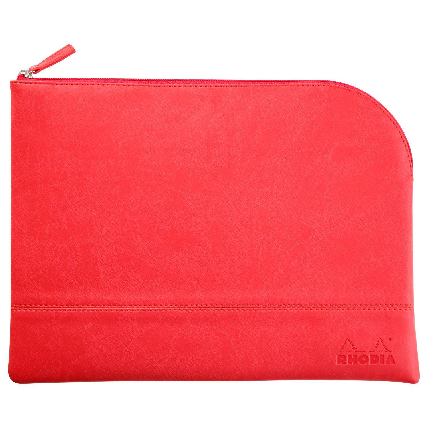 Rhodia Rhodiarama Etui aus Kunstleder Reißverschluss, 21x28 cm Koralle 116745C