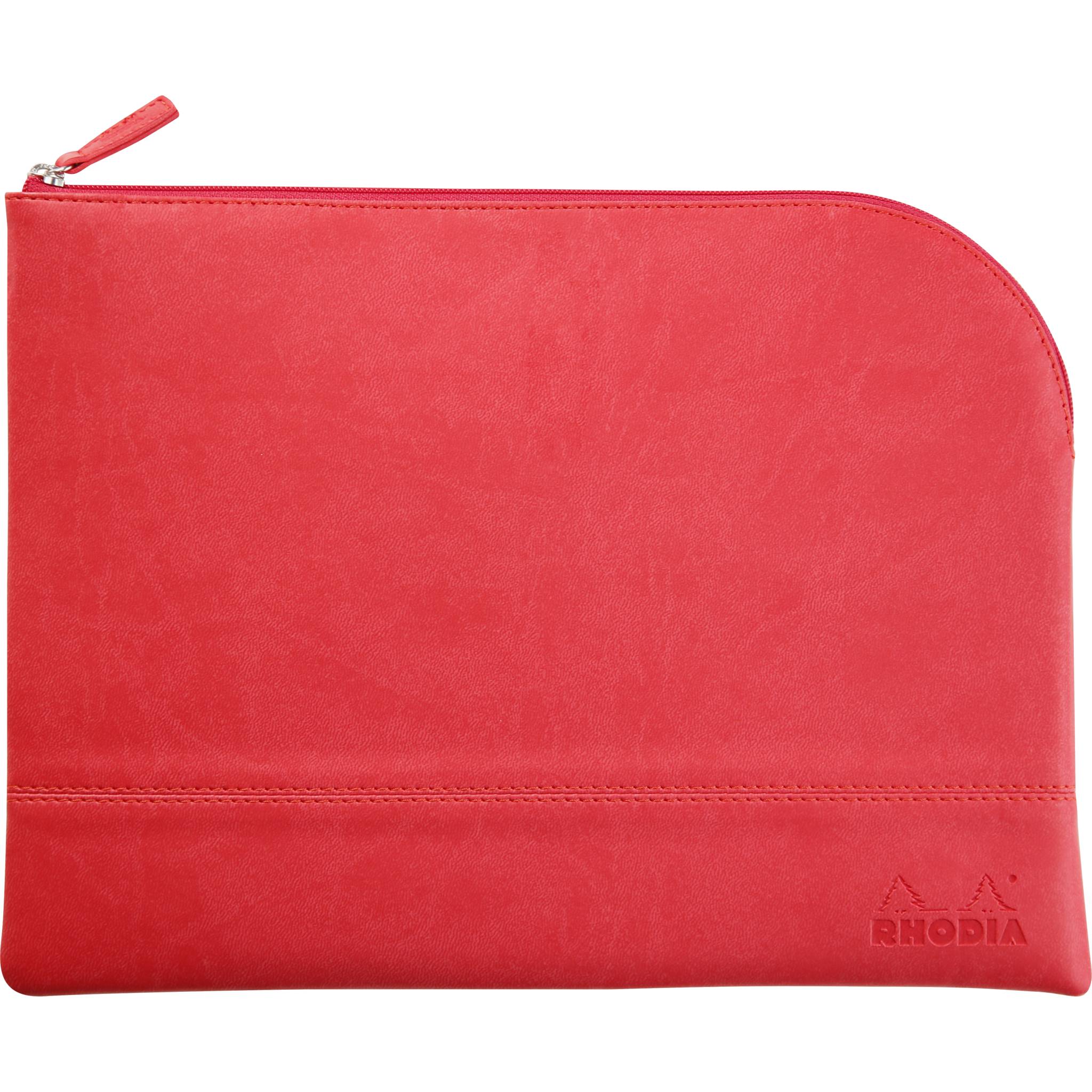 Rhodia Rhodiarama Etui aus Kunstleder Reißverschluss, 21x28 cm Koralle 116745C