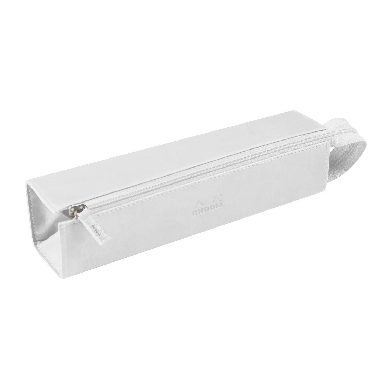 Rhodia Hartschalenmäppchen italienischem Kunstleder, 23x5x5 cm Weiß 319042C