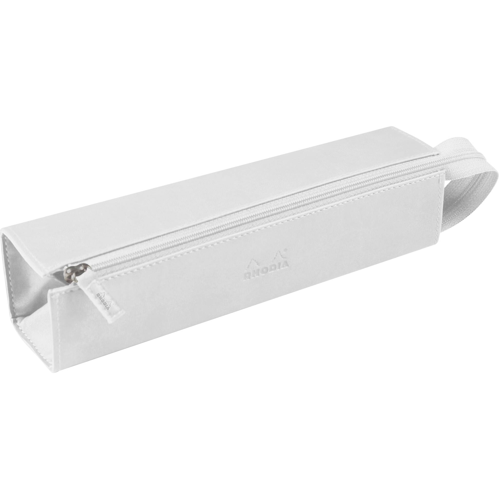 Rhodia Hartschalenmäppchen italienischem Kunstleder, 23x5x5 cm Weiß 319042C