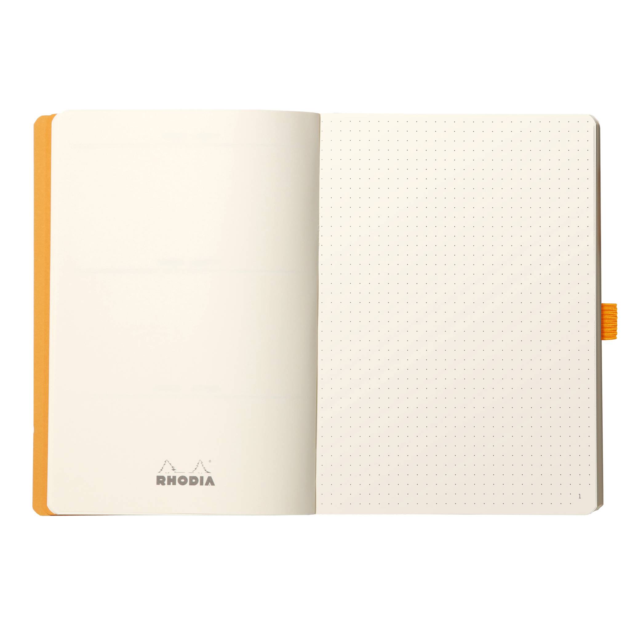 Rhodia Goalbook A5 120 Bl elfenbein 90g, Dot/punktkariert Flieder 117751C