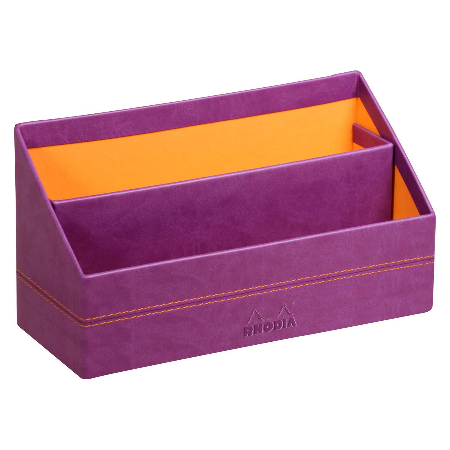 Rhodia Rhodiarama Briefständer aus Kunstleder, 25x10x14 cm - Violett 318940C