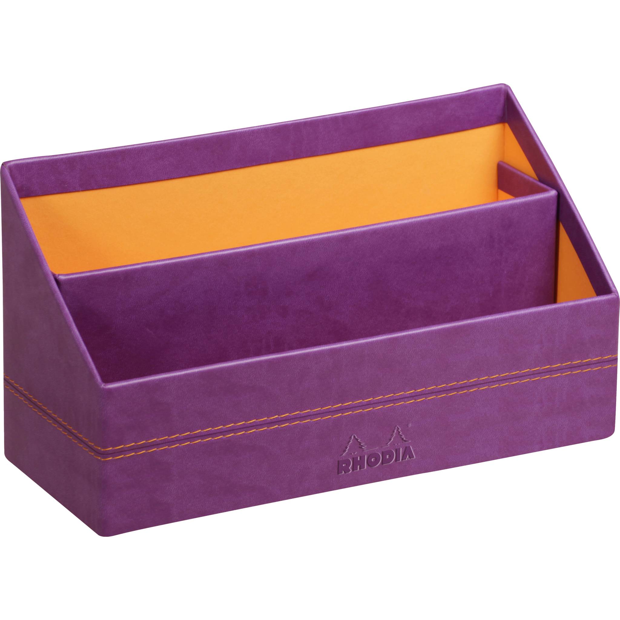 Rhodia Rhodiarama Briefständer aus Kunstleder, 25x10x14 cm - Violett 318940C