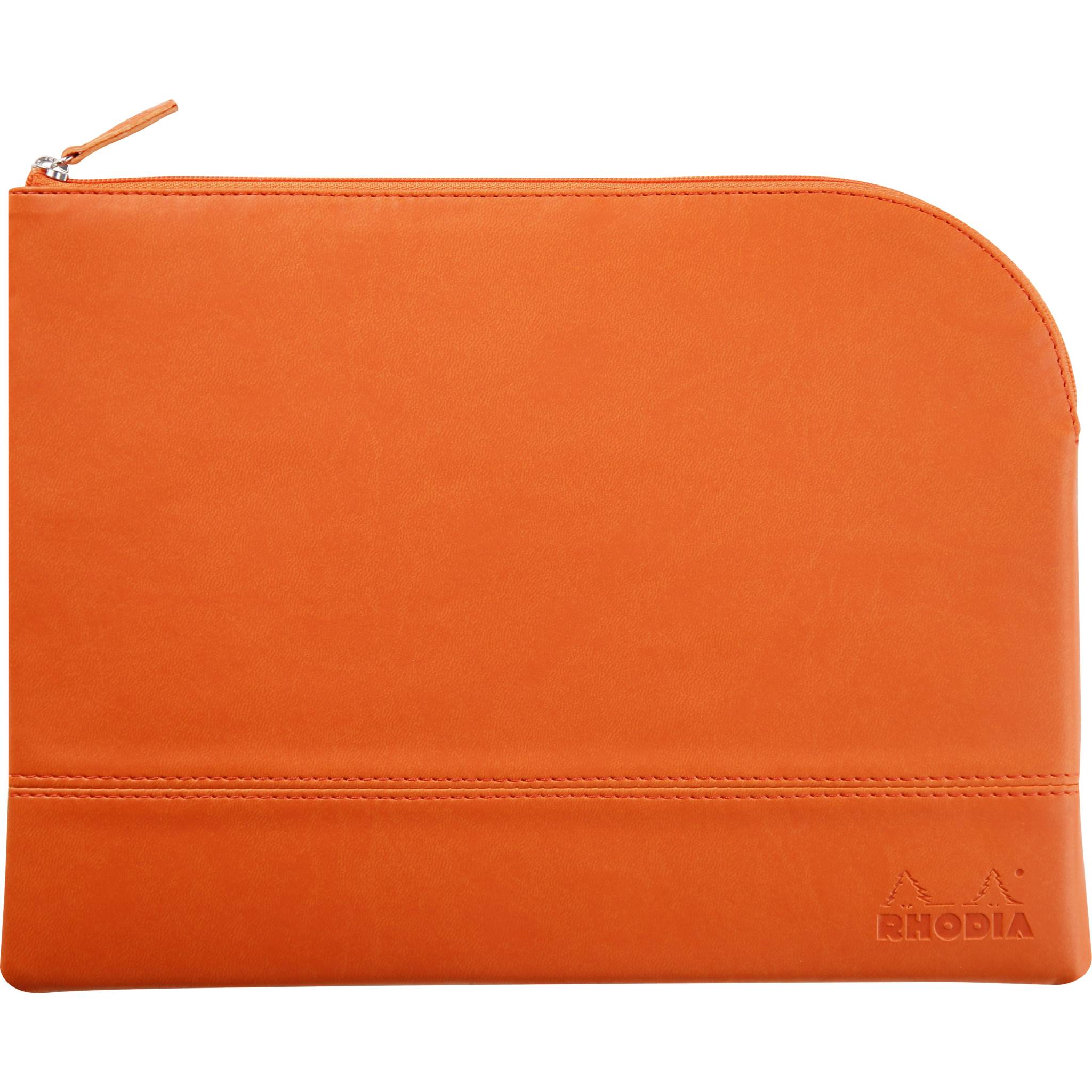 Rhodia Rhodiarama Etui aus Kunstleder Reißverschluss, 21x28 cm Tangerine 116746C