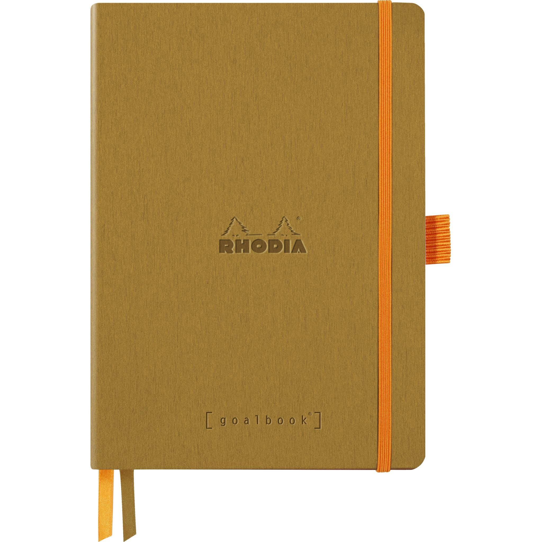 Rhodia Goalbook A5 120 Bl elfenbein 90g, Dot/punktkariert Gold 117811C