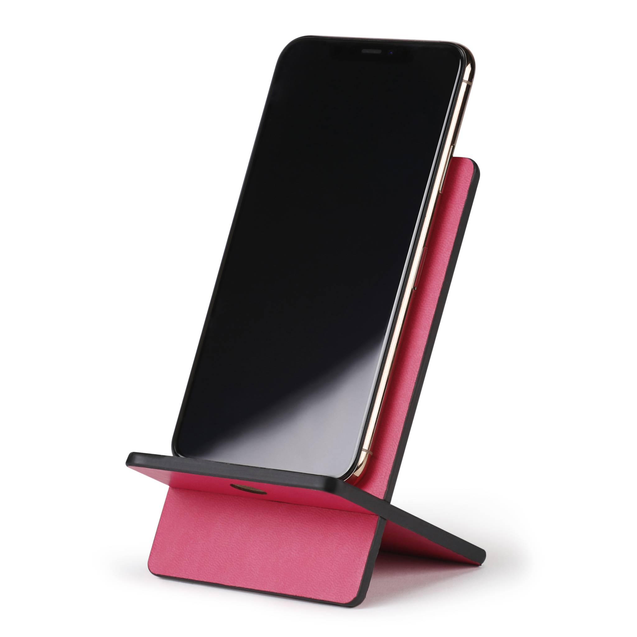 Rhodia Handyhalter italienischem Kunstleder 13x8x8,5 cm Himbeer 194429C