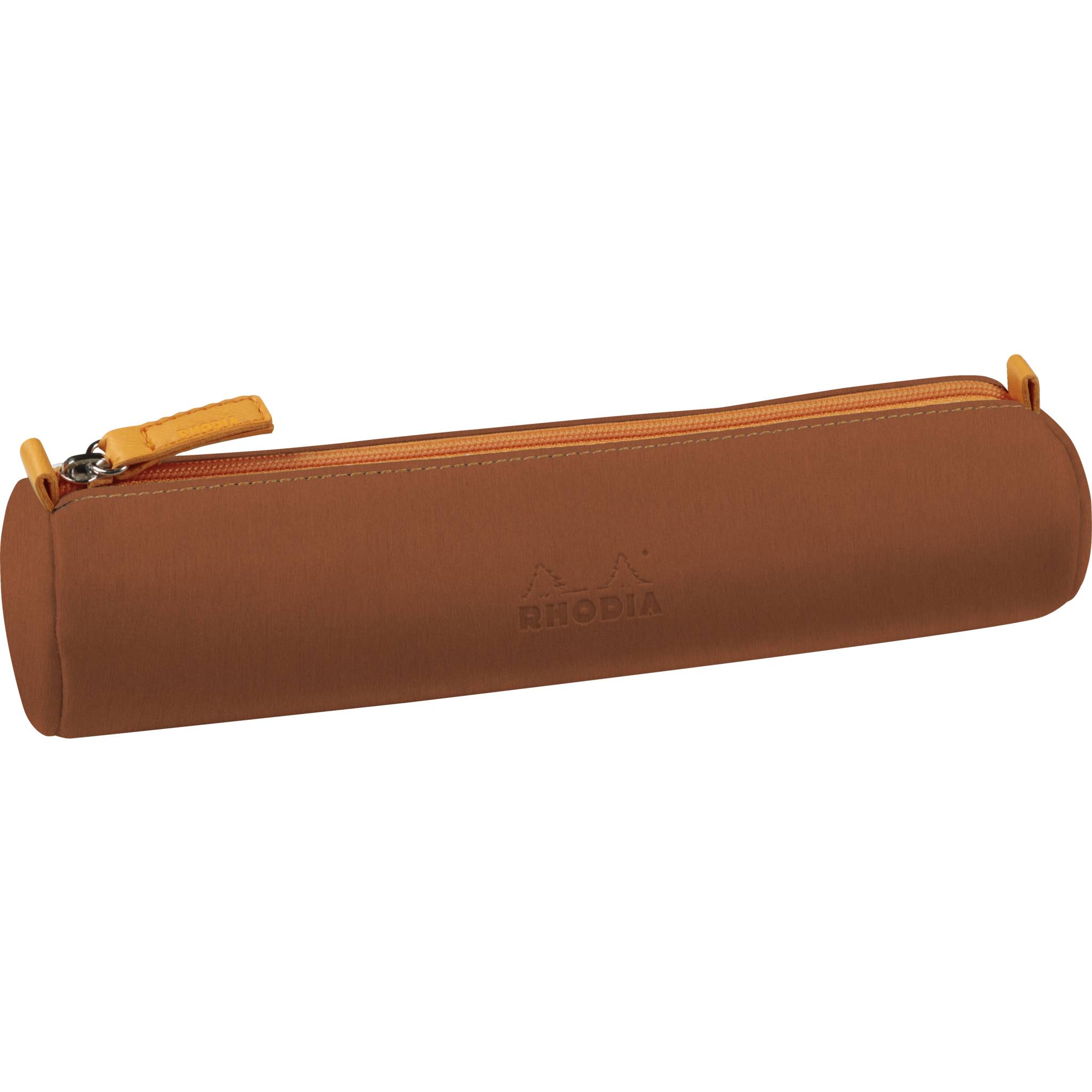 Rhodia rundes Schlampermäppchen IT Kunstleder, 5x21,5 cm Kupfer 319044C