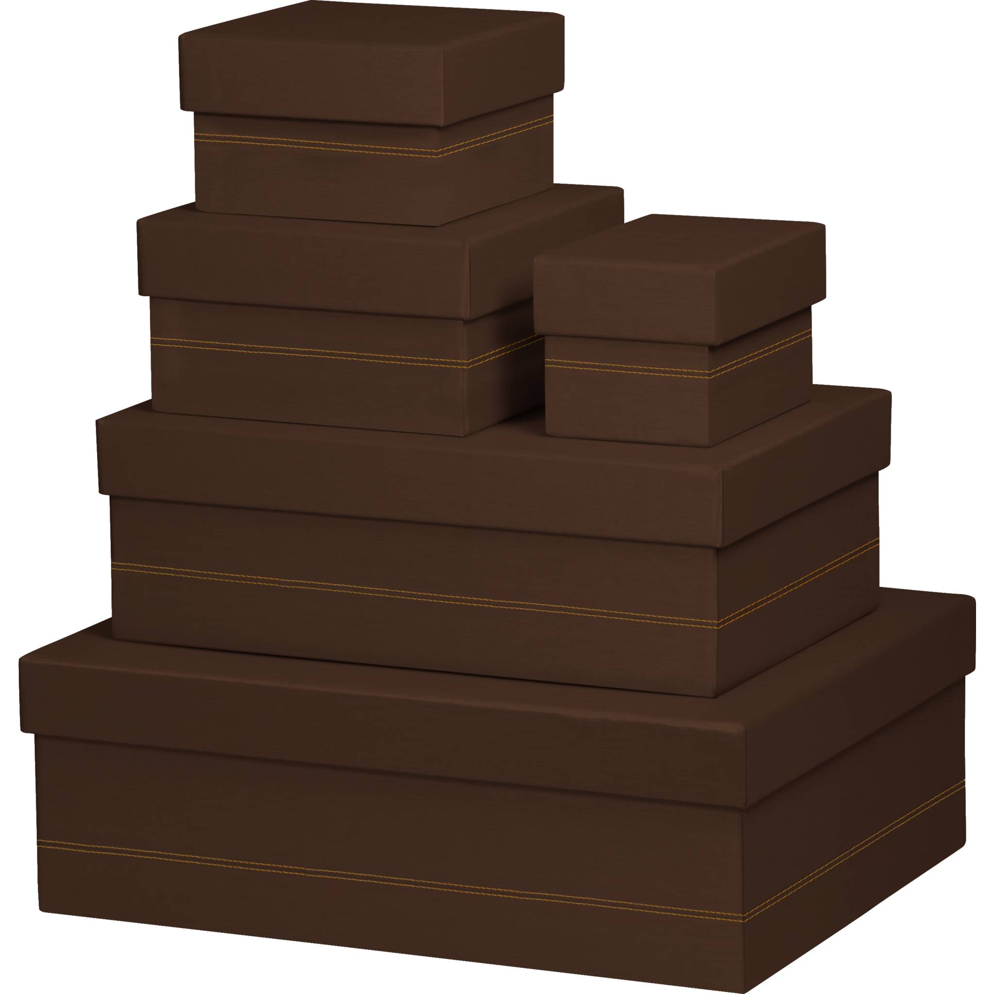 Rhodia Set mit 5 Boxen aus Kunstleder 44x34x16cm - Bronze 194555C