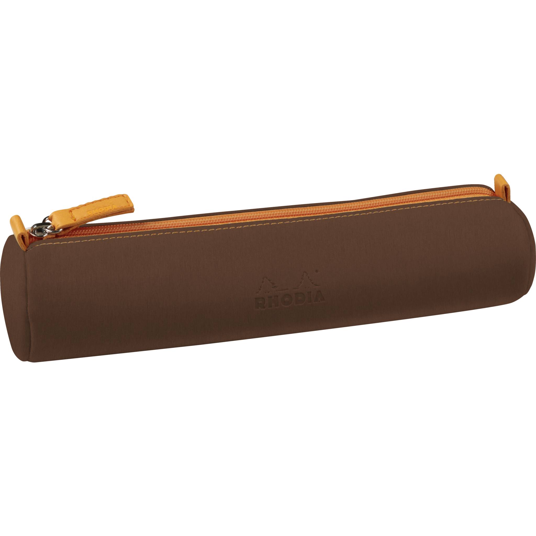 Rhodia rundes Schlampermäppchen IT Kunstleder, 5x21,5 cm Bronze 319045C