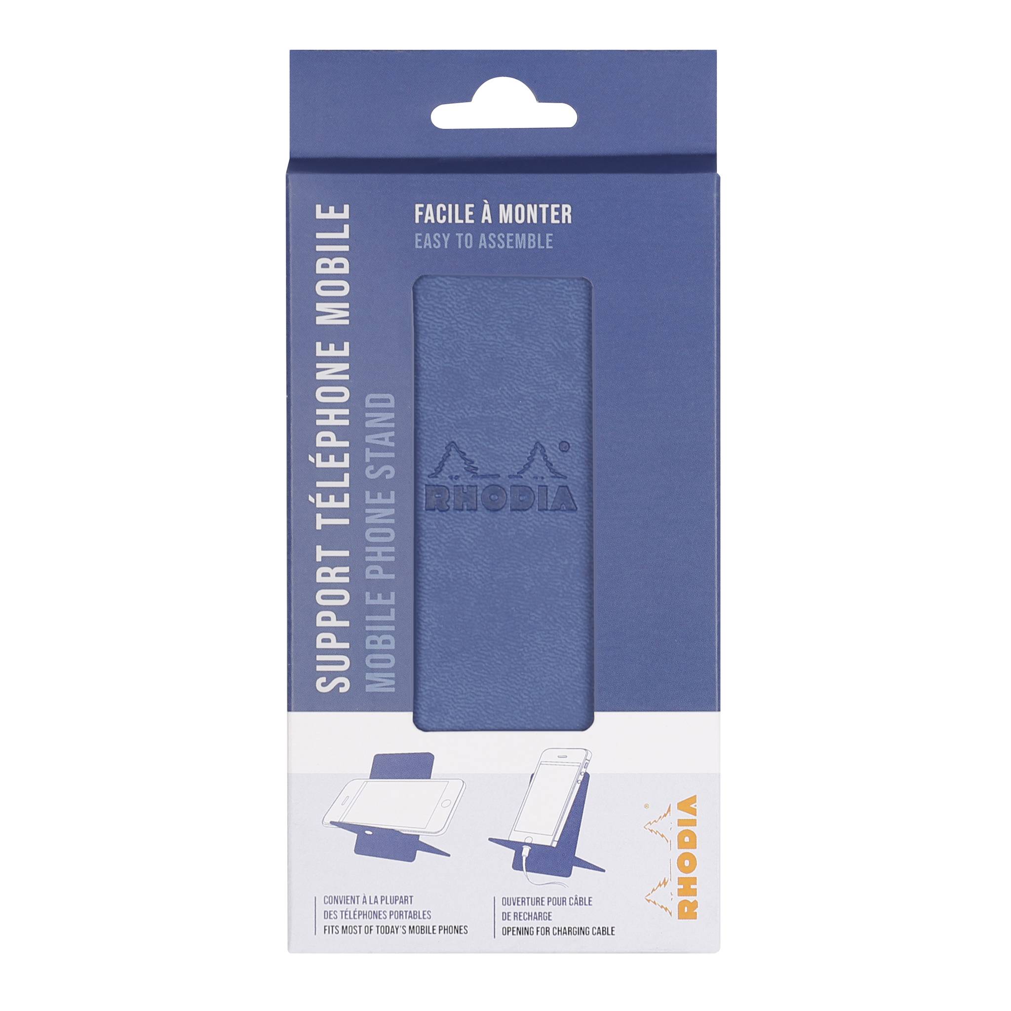 Rhodia Handyhalter italienischem Kunstleder 13x8x8,5 cm Saphir 194424C