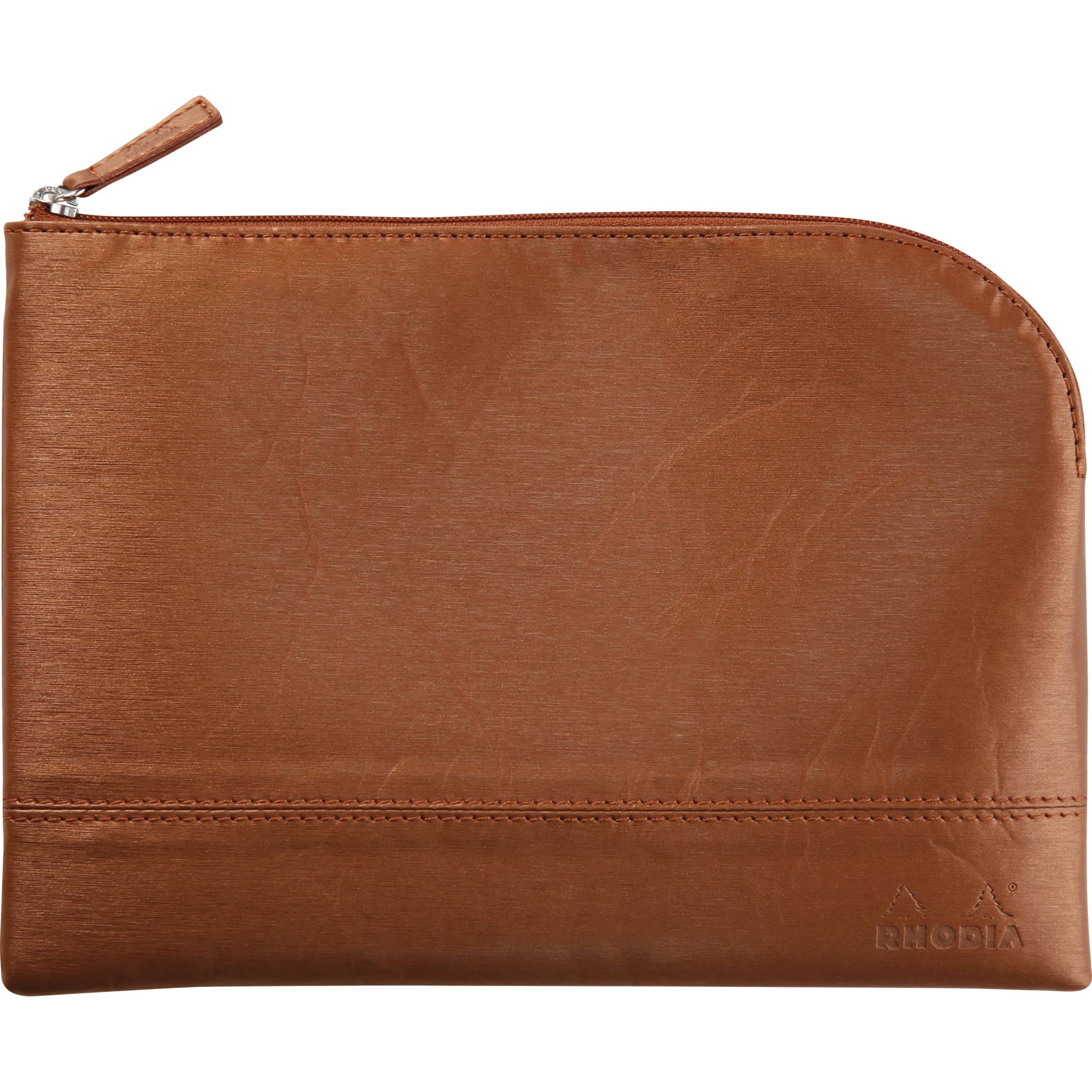 Rhodia Rhodiarama Etui aus Kunstleder Reißverschluss, 16x22 cm Kupfer 116618C