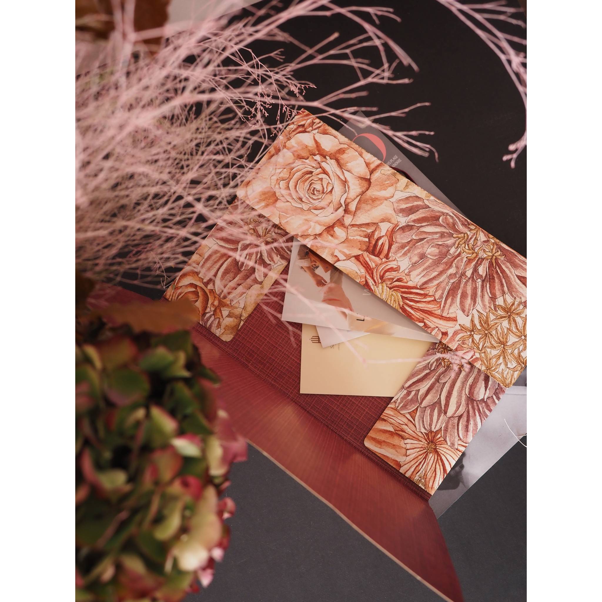 Rhodia Sammelmappe mit Gummizug 24x32 cm Soft Touch - Blumen 120026C