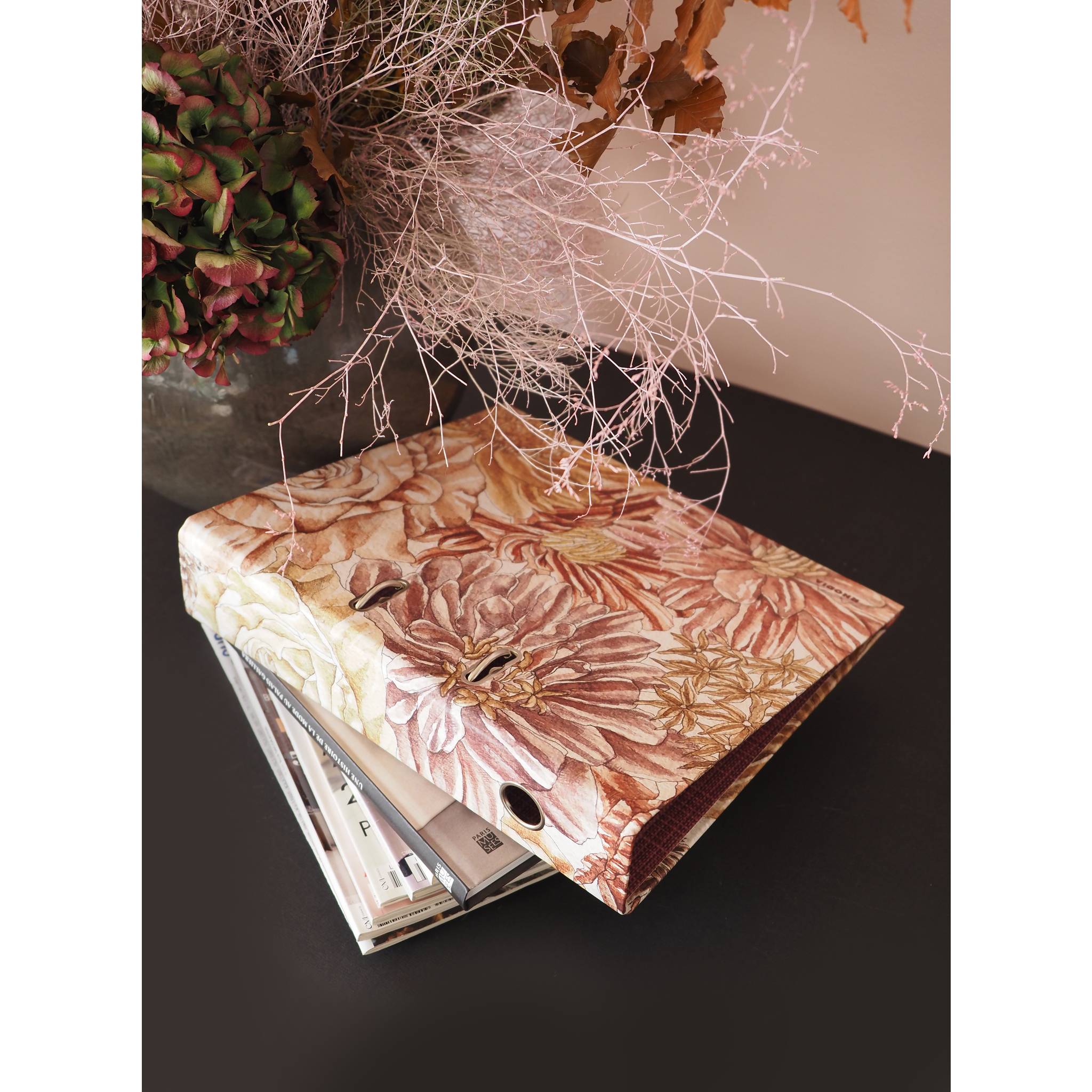 Rhodia Kollektion Orange Botanik Ordner A4 Rückenbreite 7 cm - Blumen 120025C