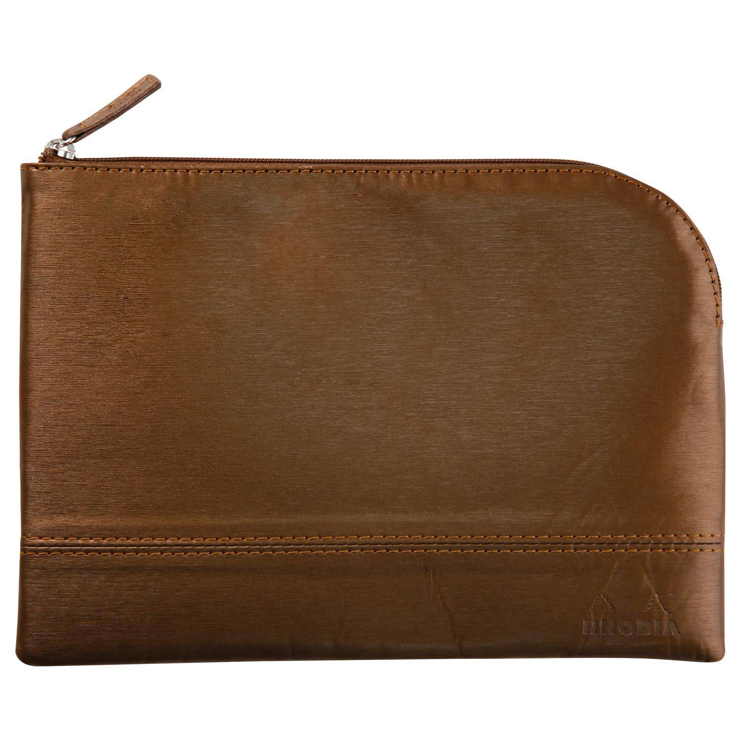Rhodia Rhodiarama Etui aus Kunstleder Reißverschluss, 16x22 cm Bronze 116619C