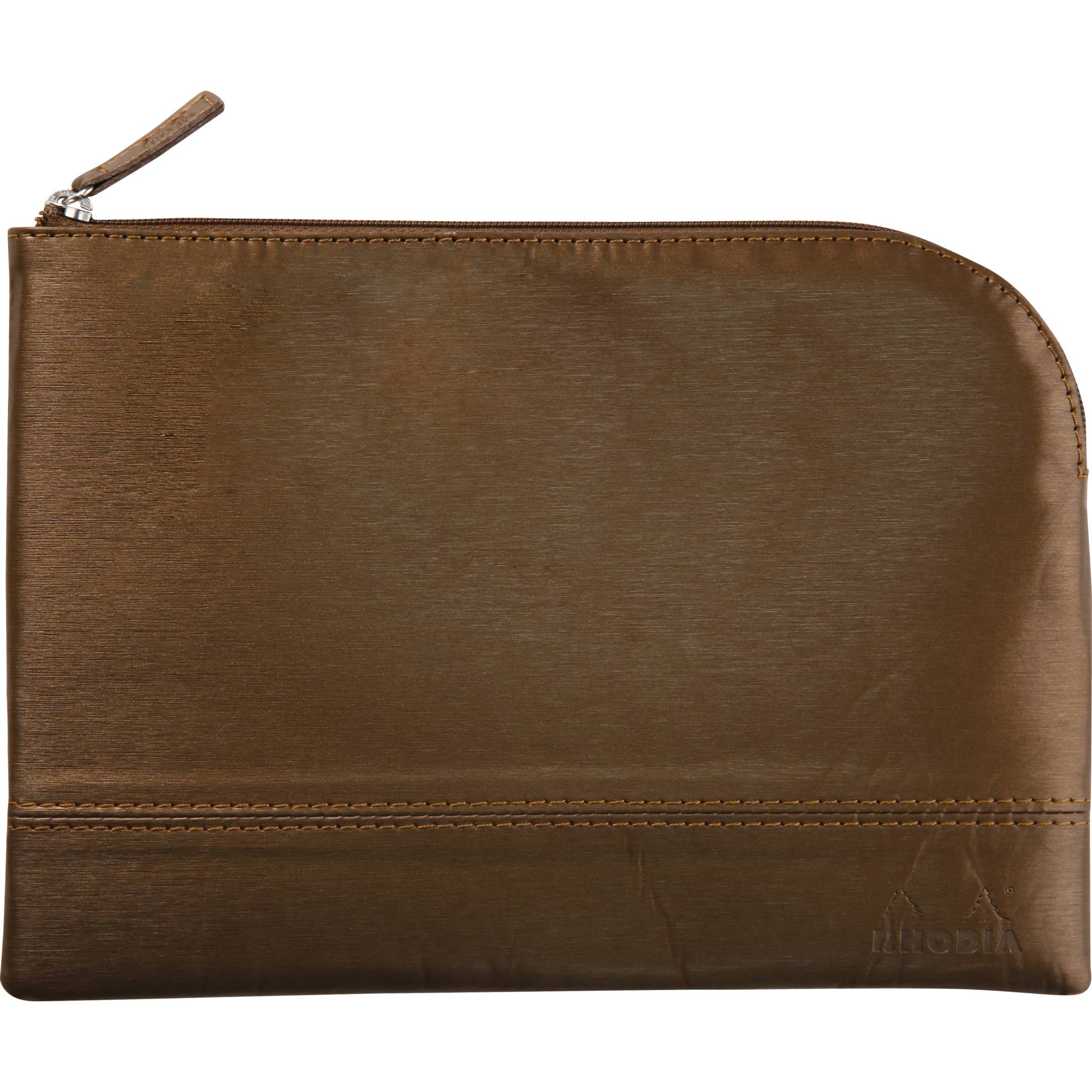 Rhodia Rhodiarama Etui aus Kunstleder Reißverschluss, 16x22 cm Bronze 116619C