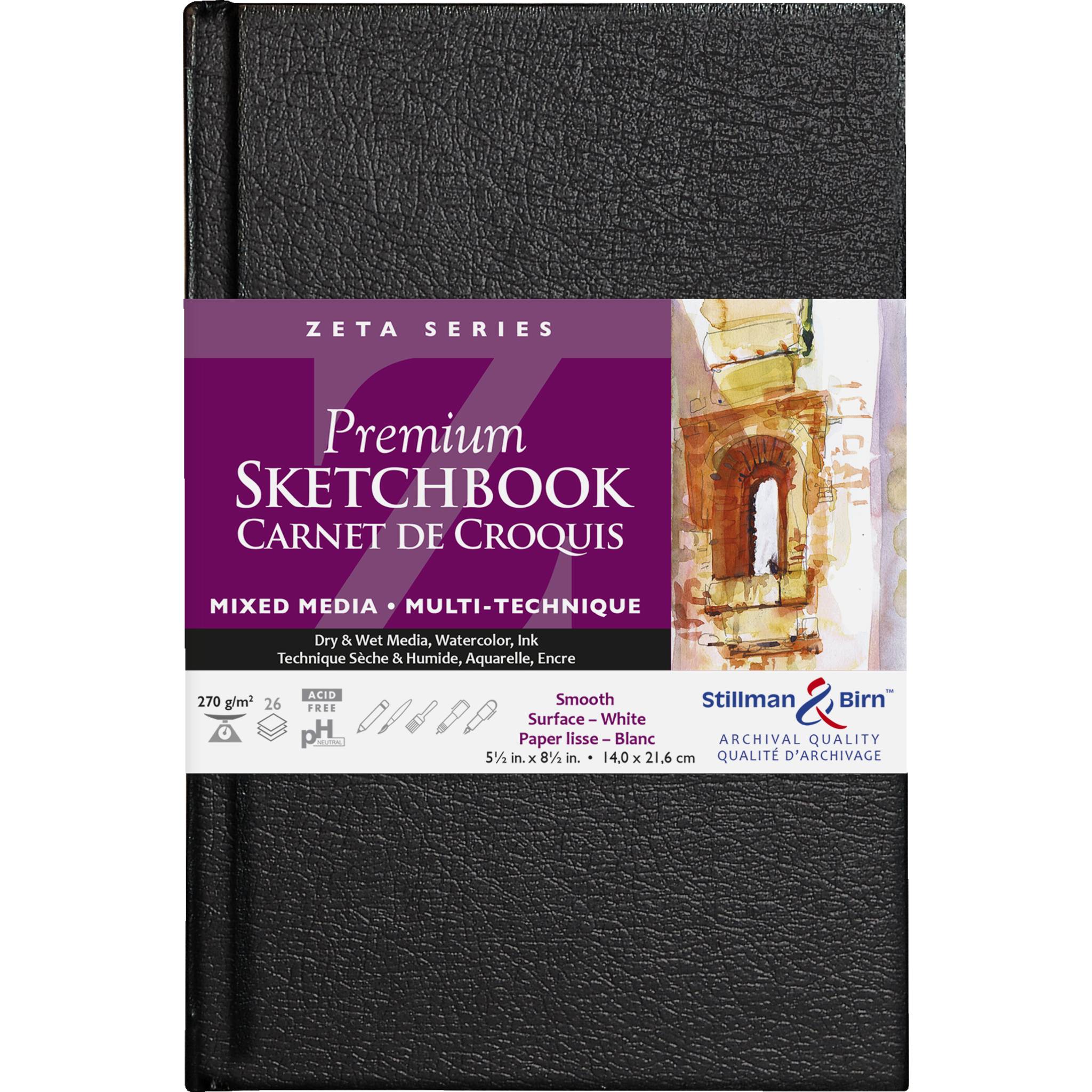 Stillman&Birn Skizzenbuch 26 Blatt 14x21,6cm Weiß 900580SBC