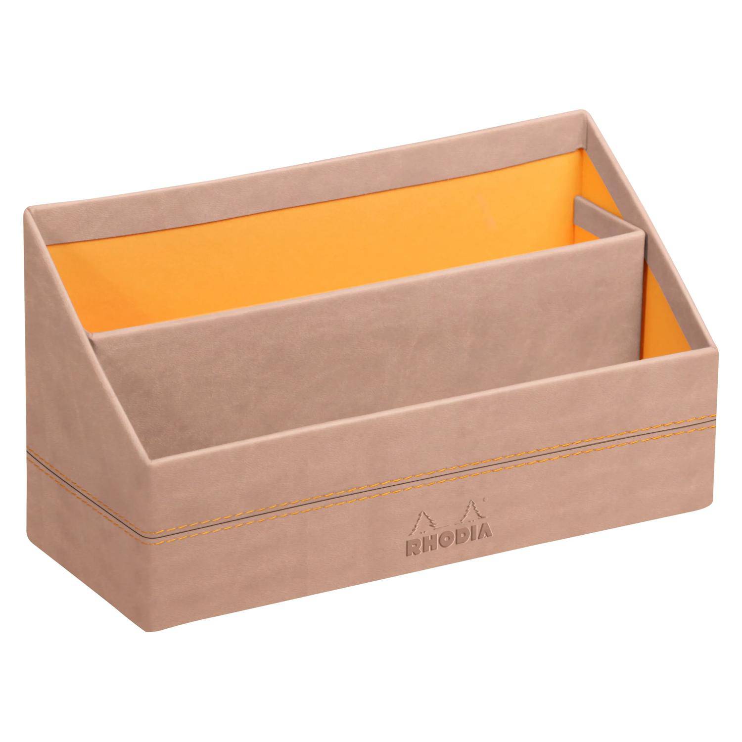 Rhodia Rhodiarama Briefständer Kunstleder, 25x10x14 cm Hauch von Rosa 194607C