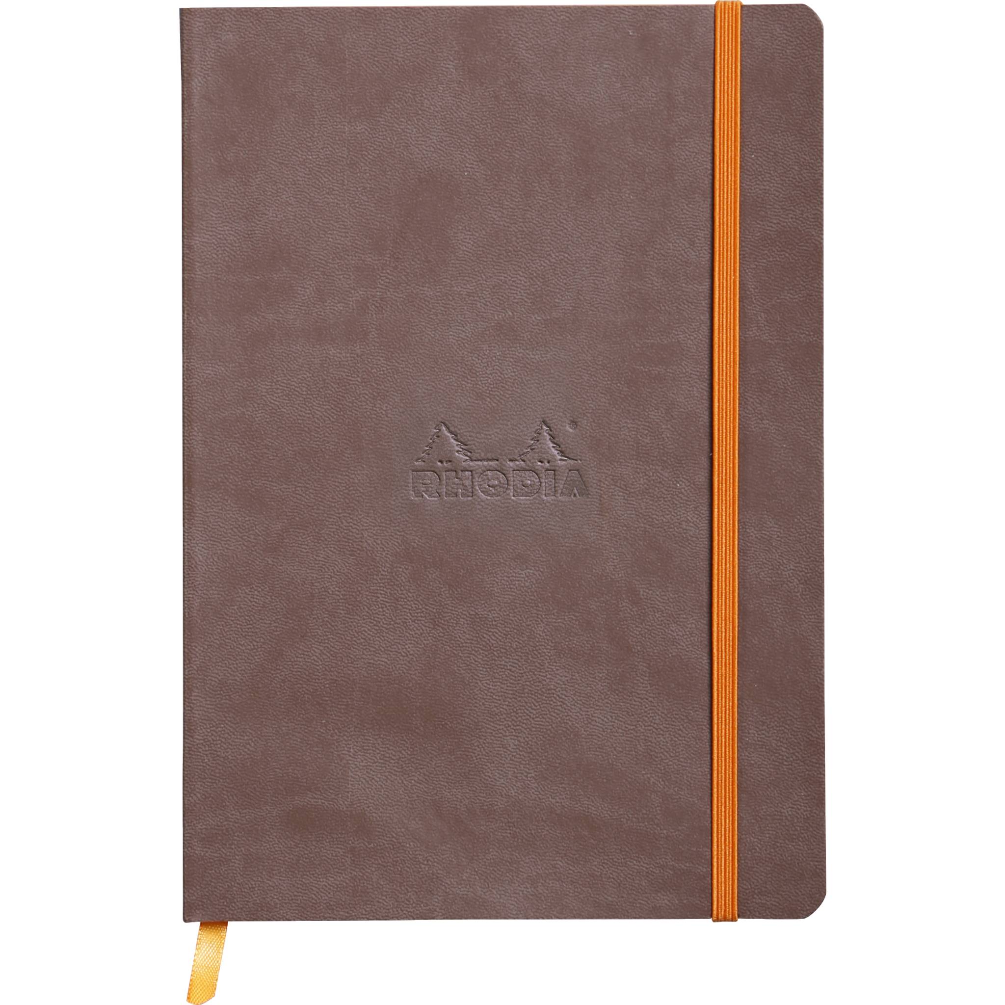 Rhodia Notizbuch A5 Softcover, 80 Bl 90g, dot/kariert, Schokoladenbraun 117453C
