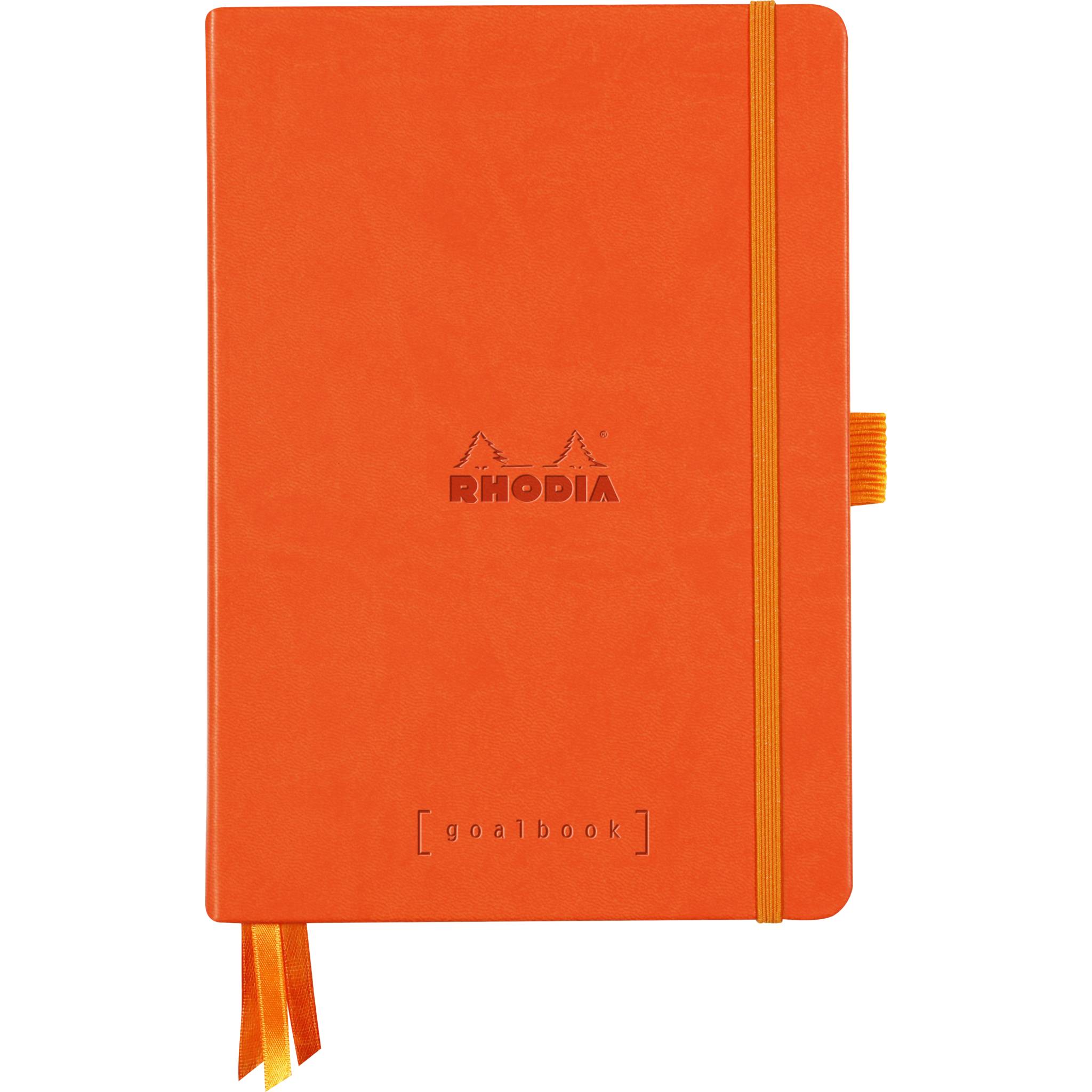 Rhodia Goalbook A5 120 Bl weiß 90g, Dot/punktkariert Tangerine 118583C
