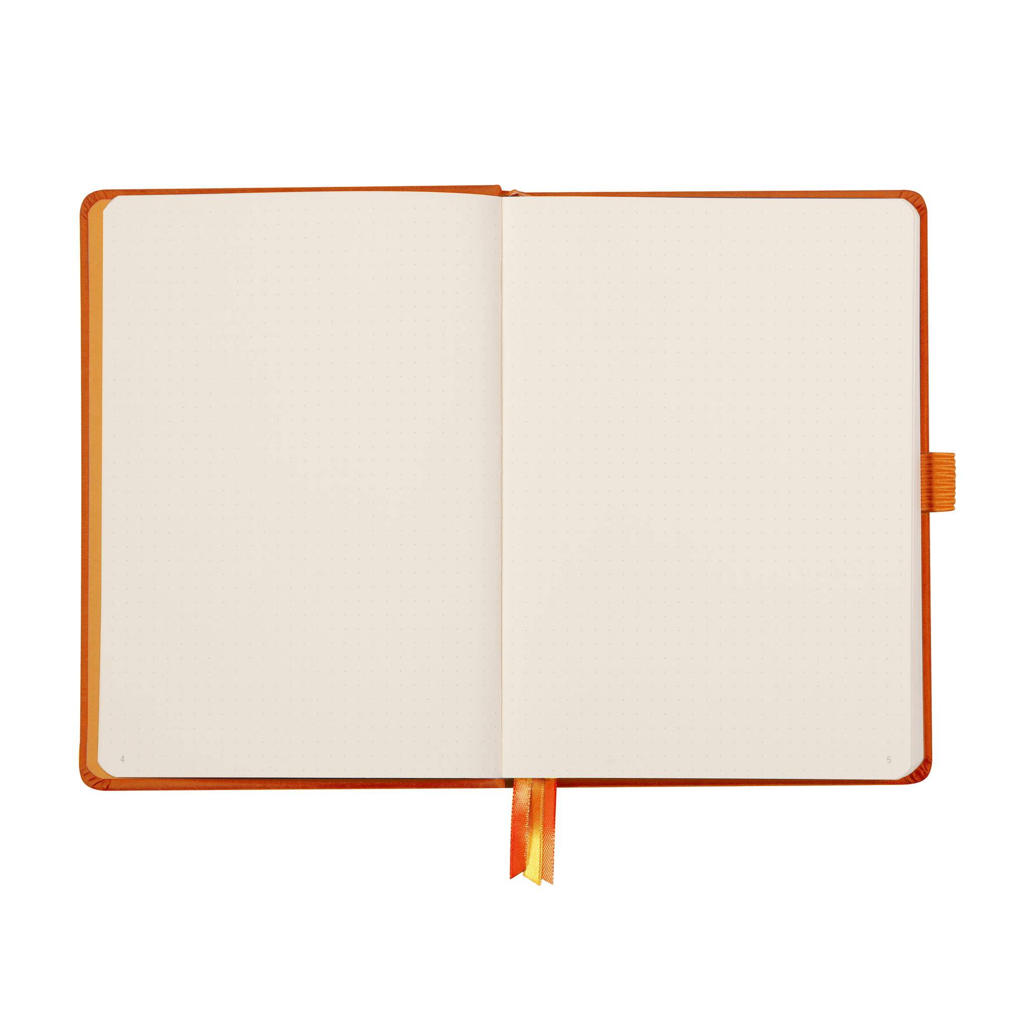 Rhodia Goalbook A5 120 Bl elfenbein 90g, Dot/punktkariert Tangerine 118784C