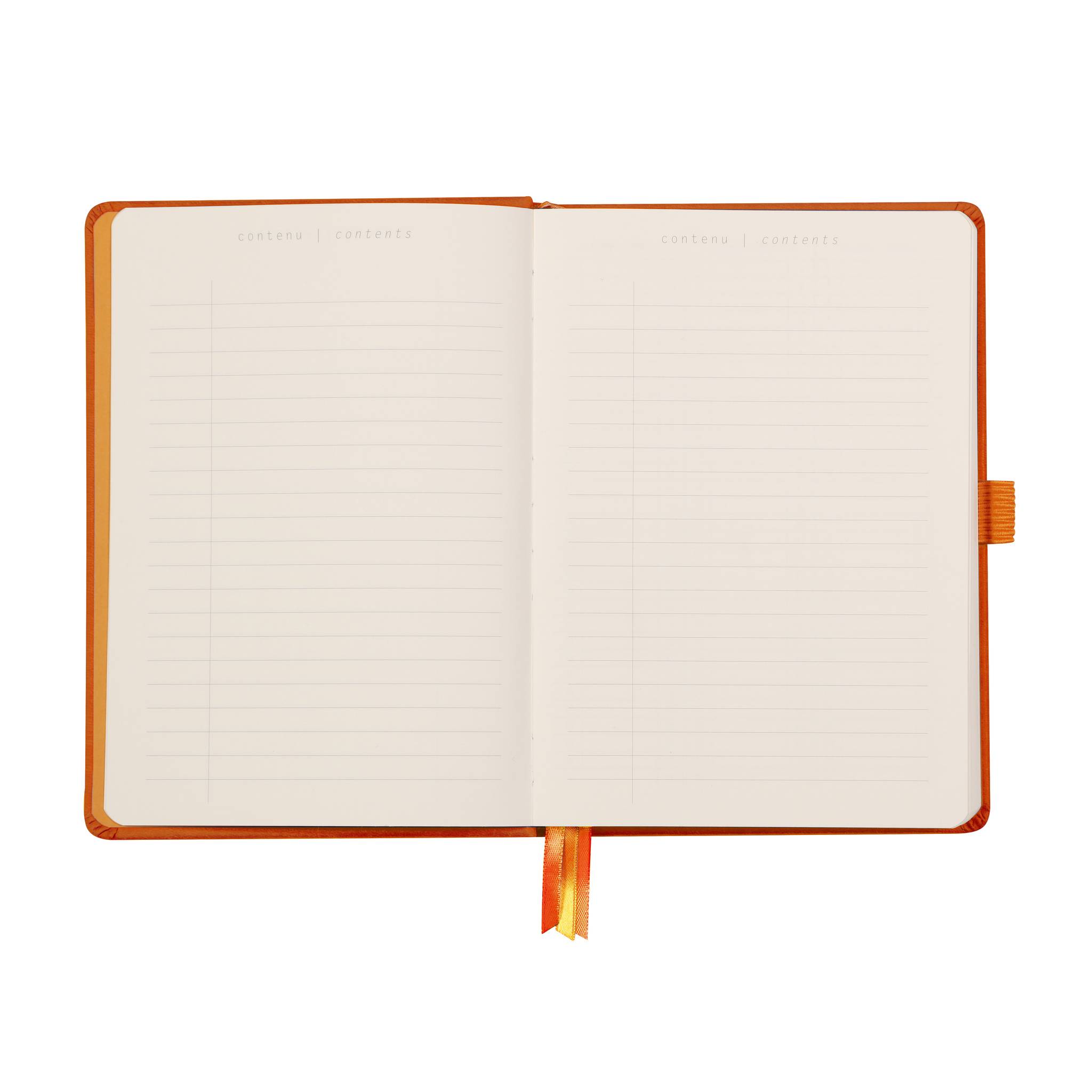Rhodia Goalbook A5 120 Bl elfenbein 90g, Dot/punktkariert Tangerine 118784C