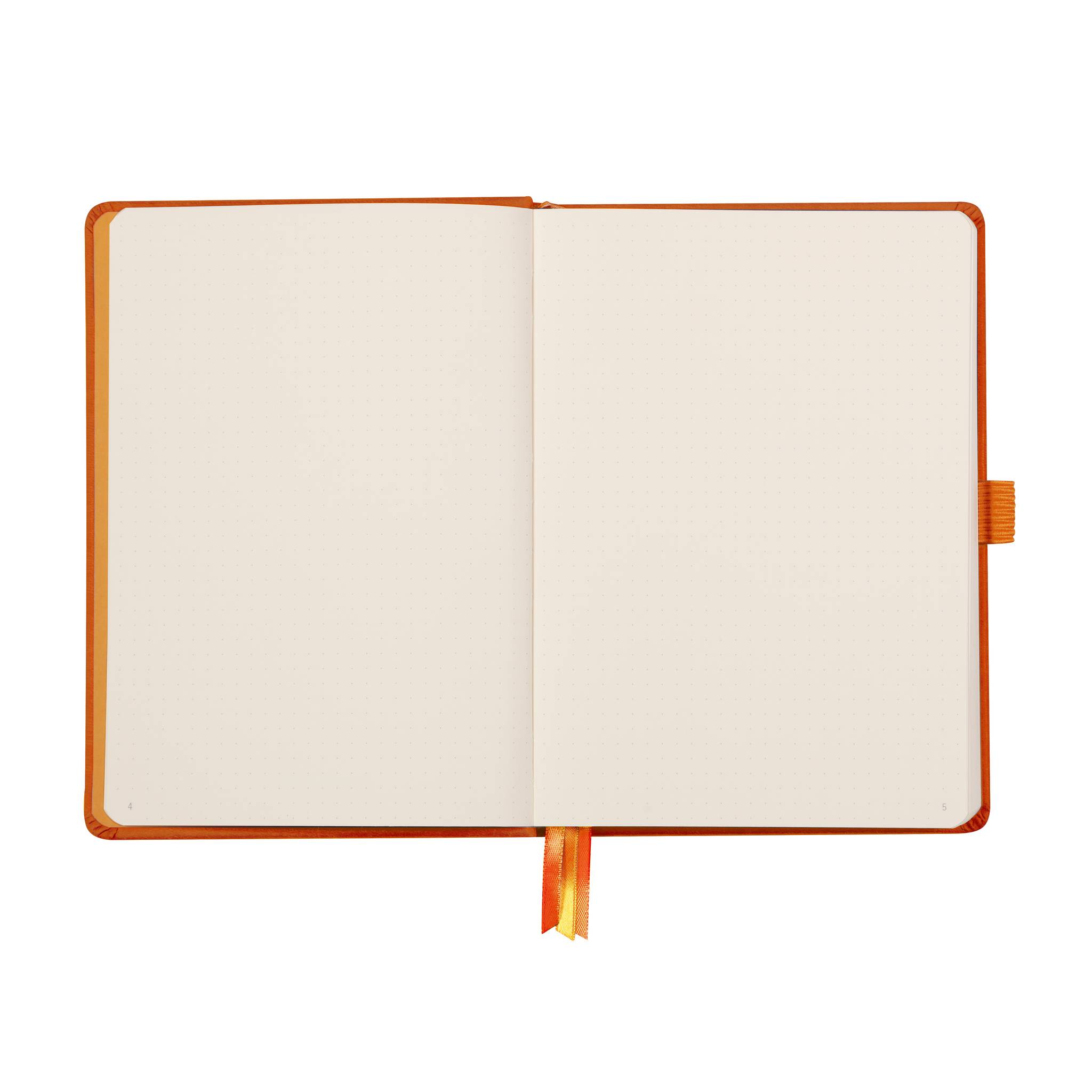 Rhodia Goalbook A5 120 Bl elfenbein 90g, Dot/punktkariert Tangerine 118784C