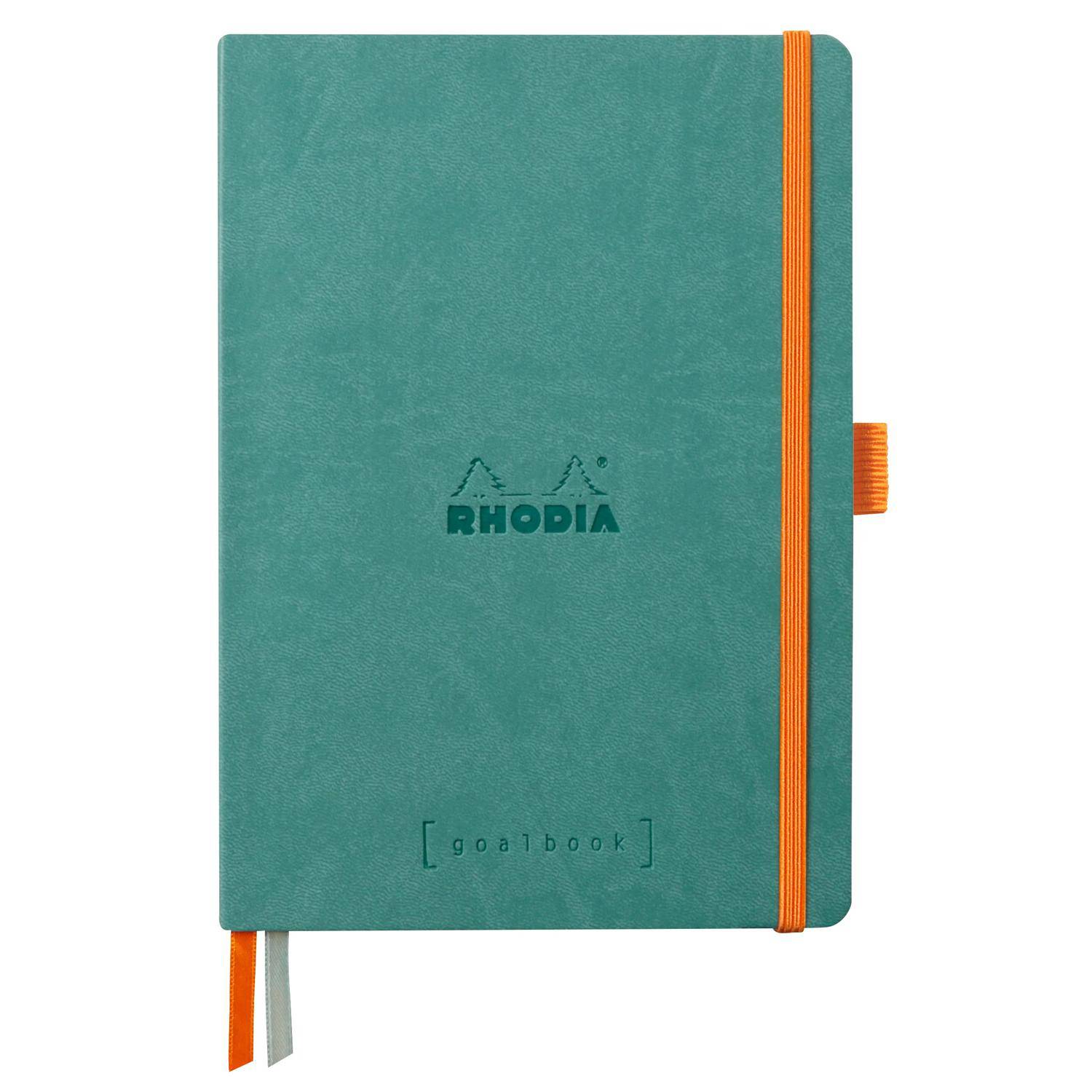 Rhodia Goalbook A5 120 Bl elfenbein 90g, Dot/punktkariert Wassergrün 117807C