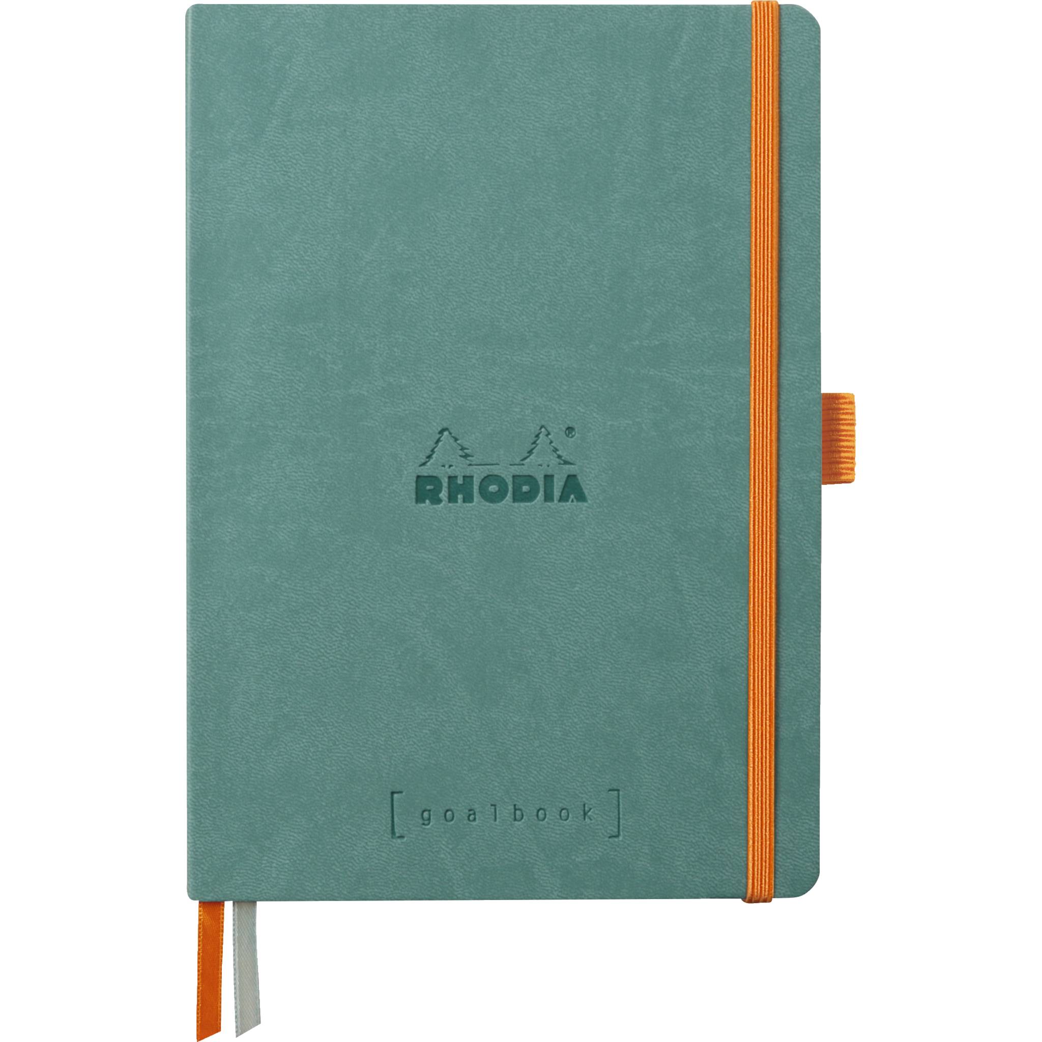 Rhodia Goalbook A5 120 Bl elfenbein 90g, Dot/punktkariert Wassergrün 117807C