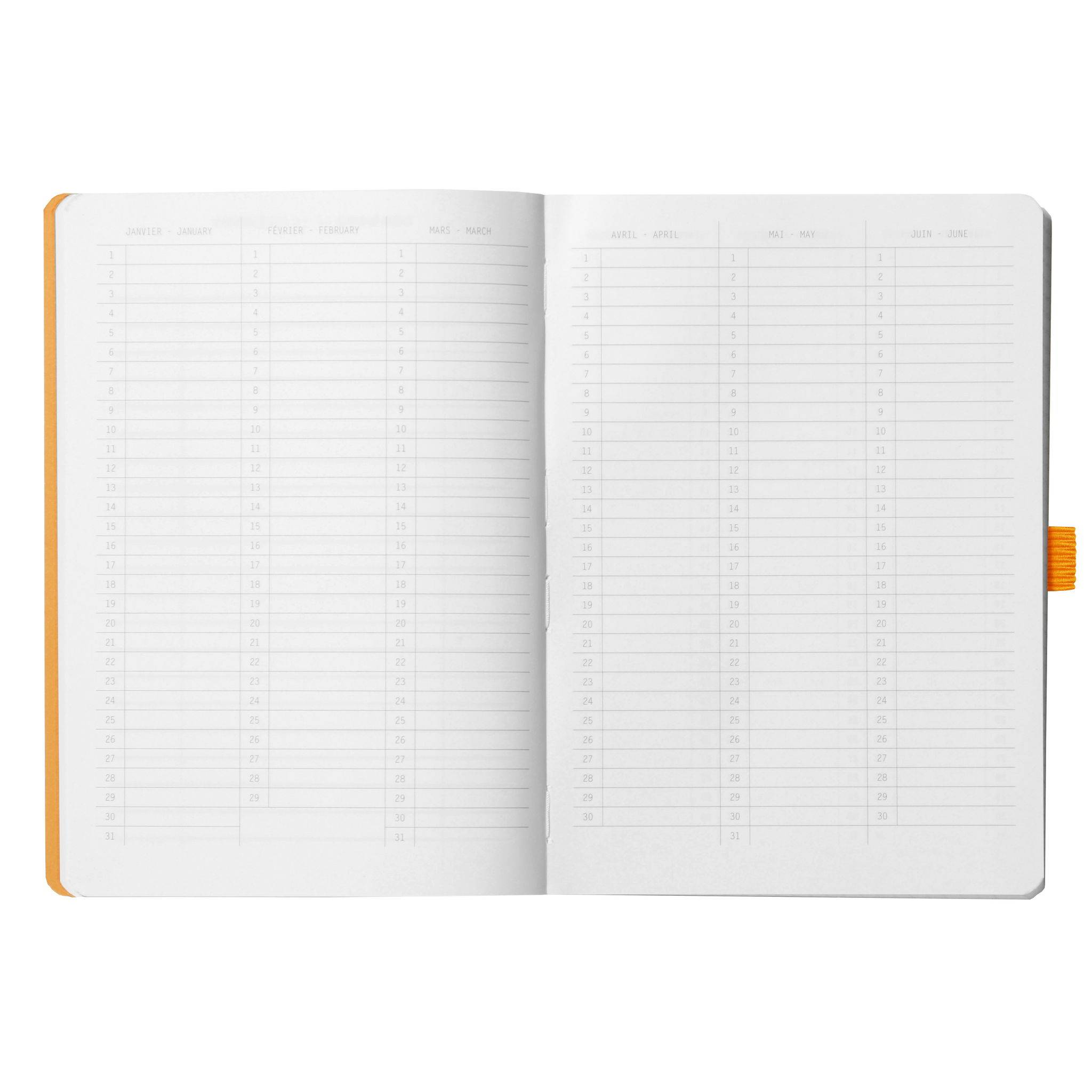 Rhodia Goalbook A5 120 Bl 90g weiß, Dot/punktkariert Mohnrot 117582C