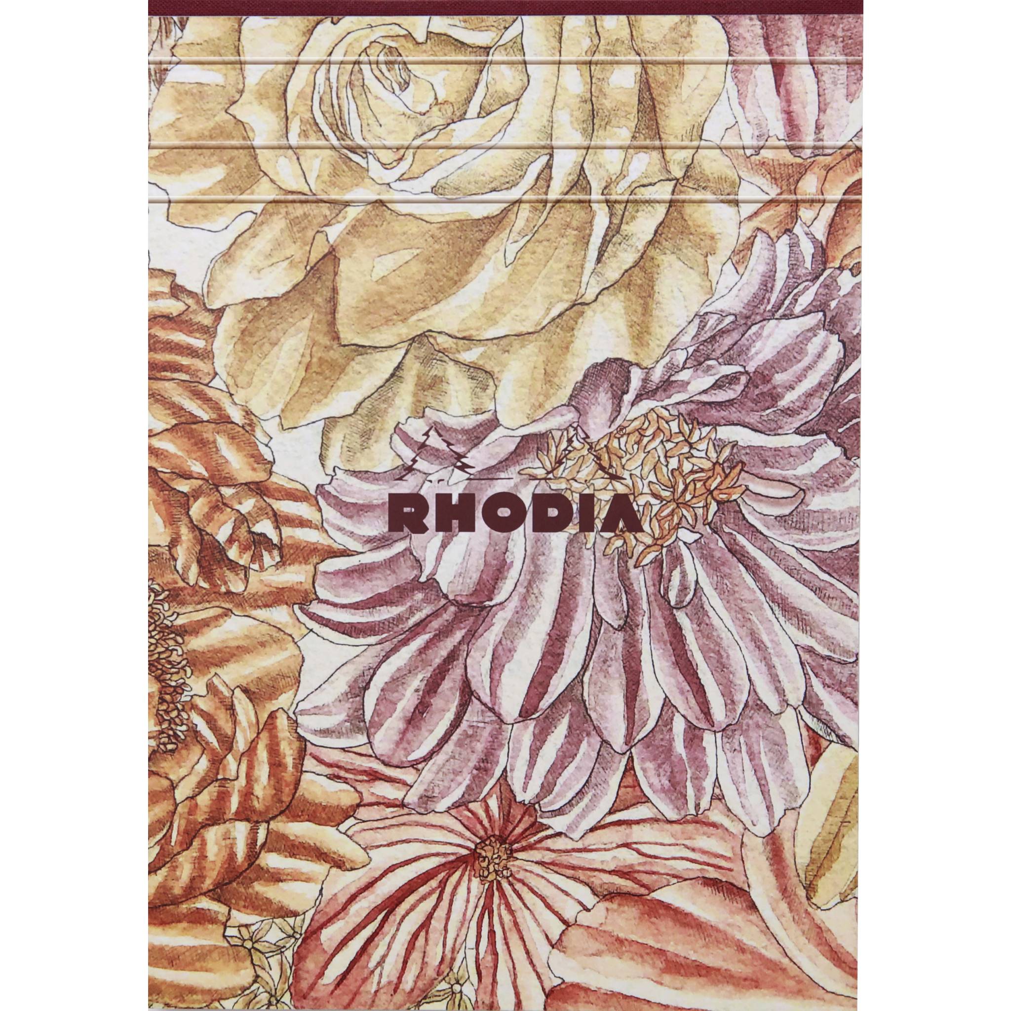 Rhodia Notizblock A5 70 Blatt liniert elfenbein 90g - Blumen 120031C