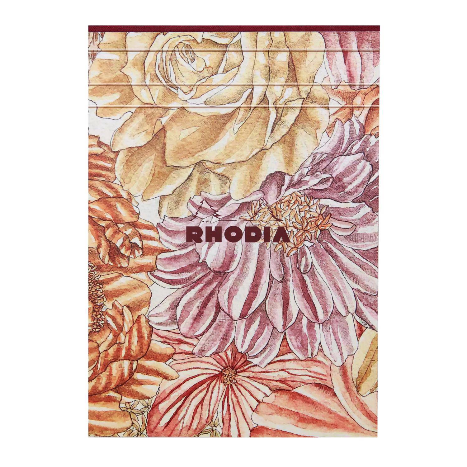 Rhodia Notizblock A5 70 Blatt liniert elfenbein 90g - Blumen 120031C