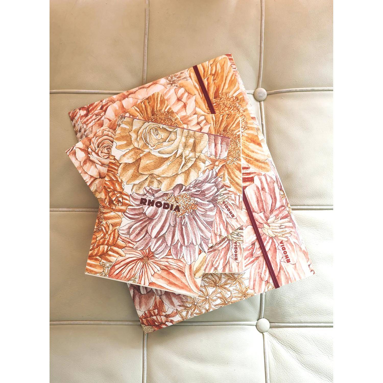 Rhodia Notizblock A5 70 Blatt liniert elfenbein 90g - Blumen 120031C