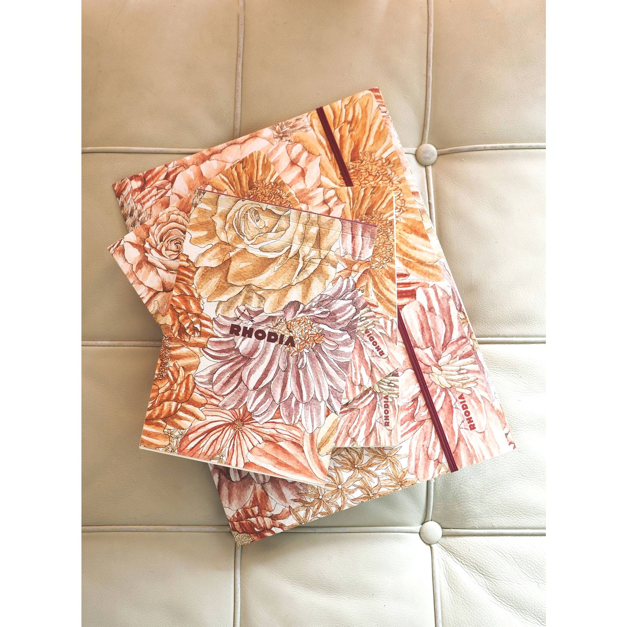 Rhodia Notizblock A5 70 Blatt liniert elfenbein 90g - Blumen 120031C
