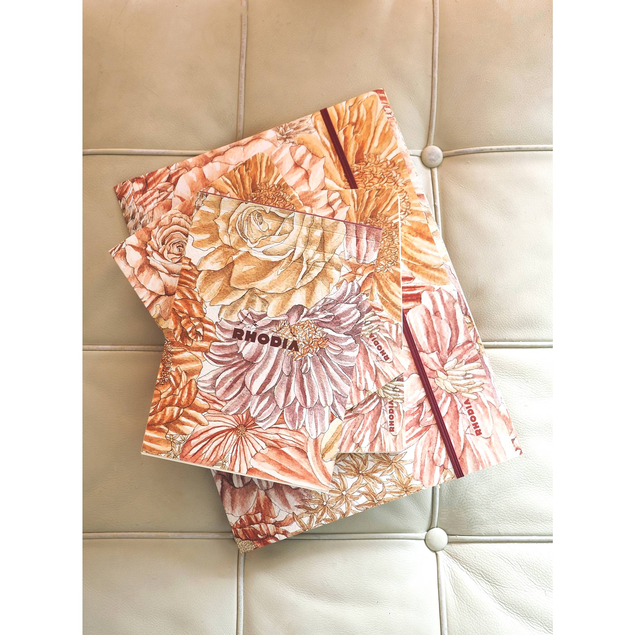 Rhodia Notizblock A5 70 Blatt liniert elfenbein 90g - Blumen 120031C