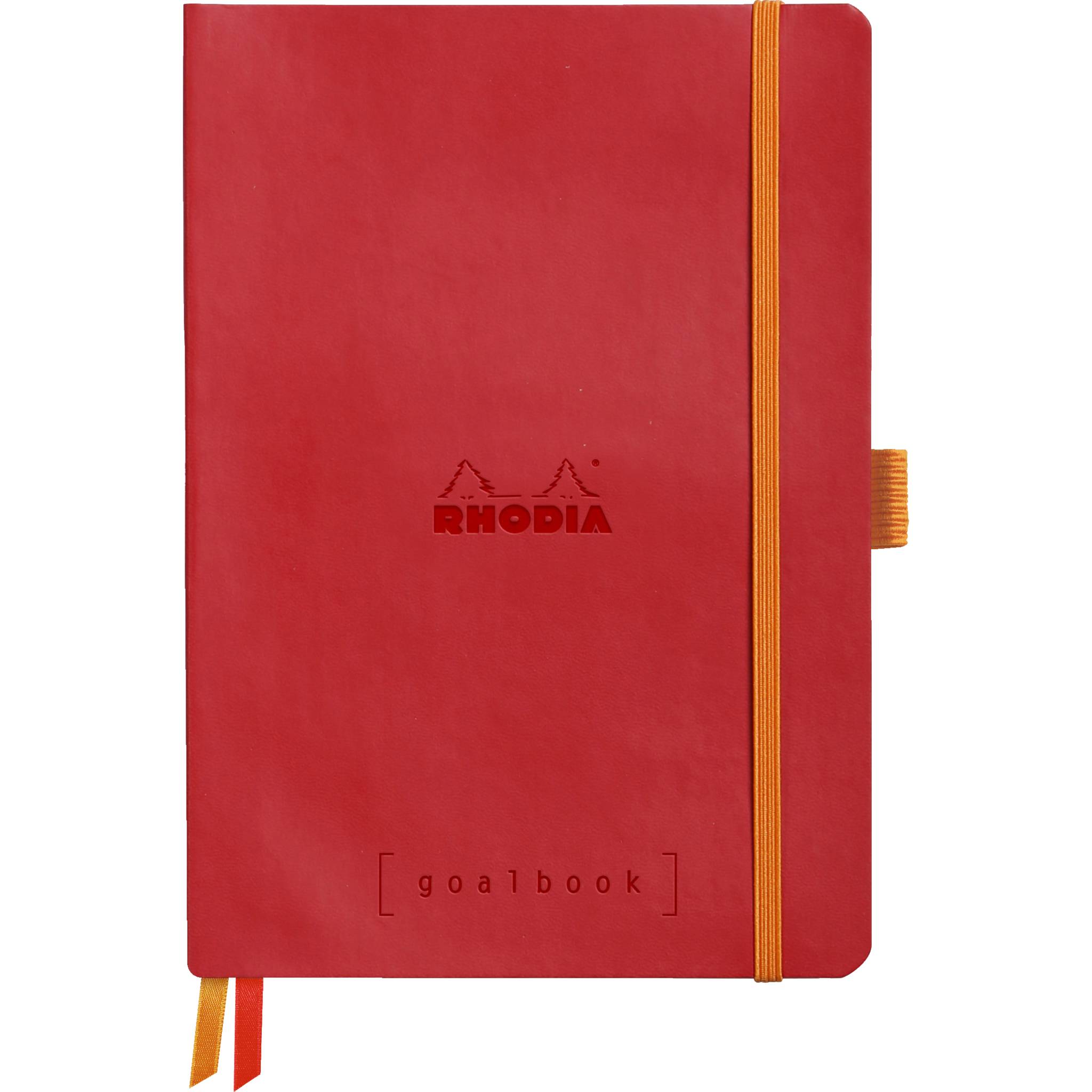 Rhodia Goalbook A5 120 Bl 90g weiß, Dot/punktkariert Mohnrot 117582C