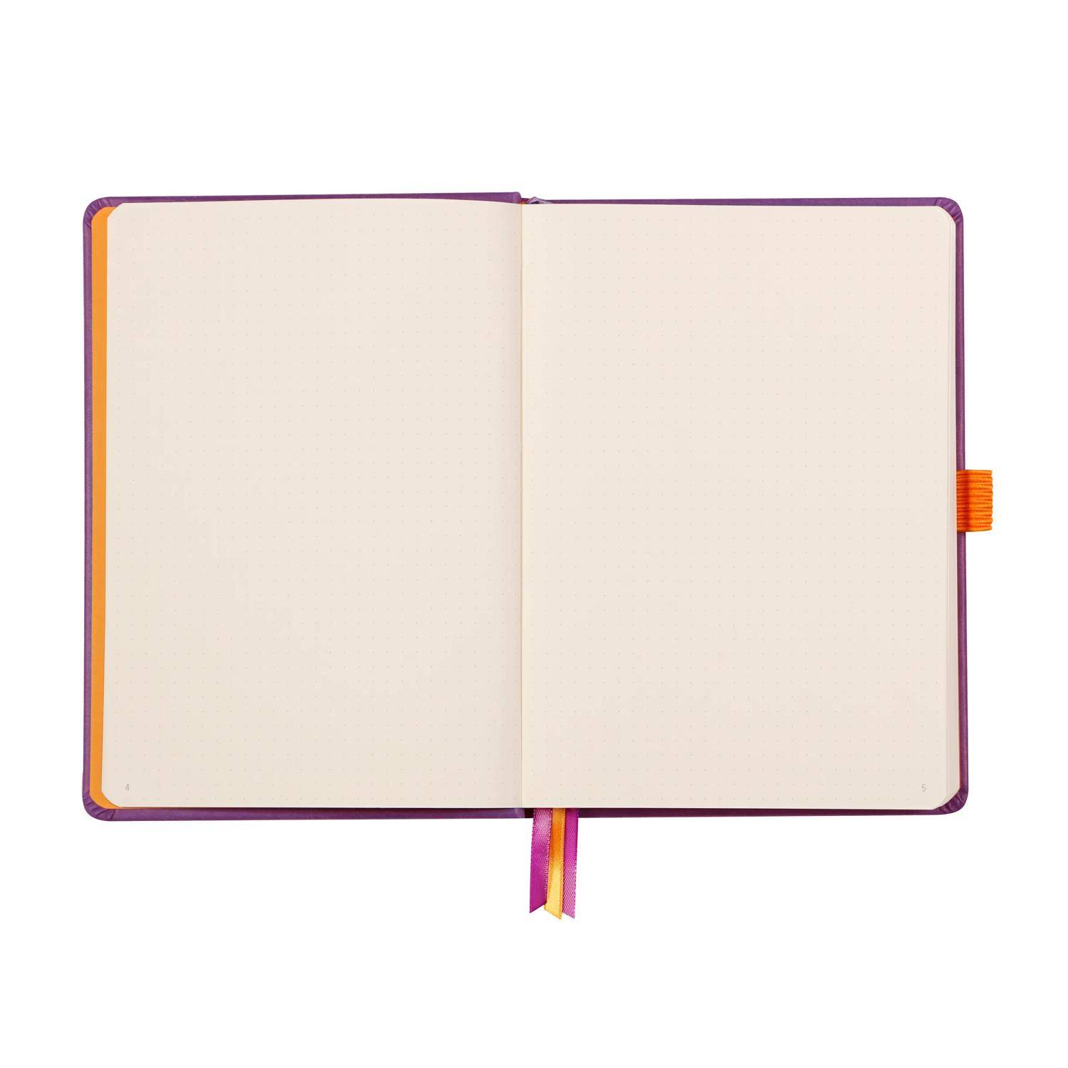 Rhodia Goalbook A5 120 Bl elfenbein 90g, Dot/punktkariert Violett 118780C