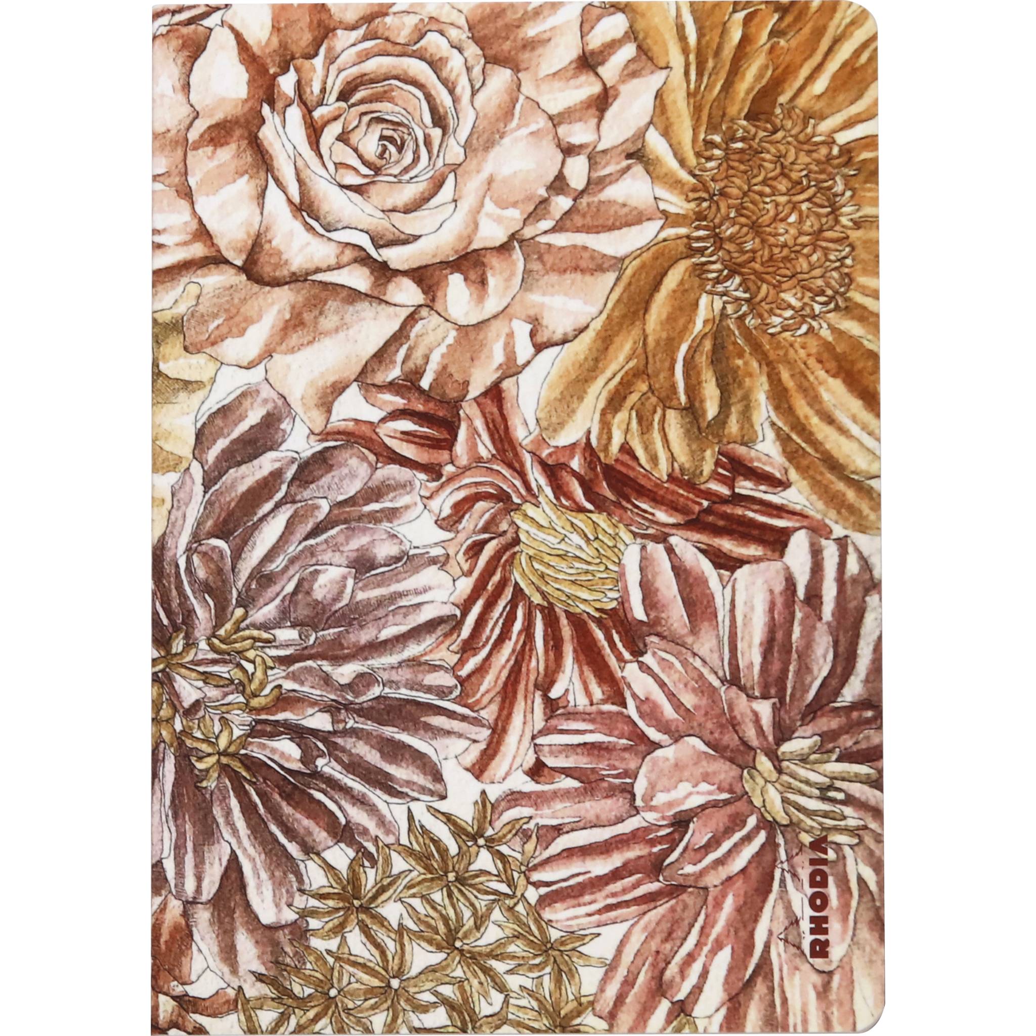 Rhodia Notizheft A5 32 Blatt liniert elfenbein 90g - Blumen 120030C