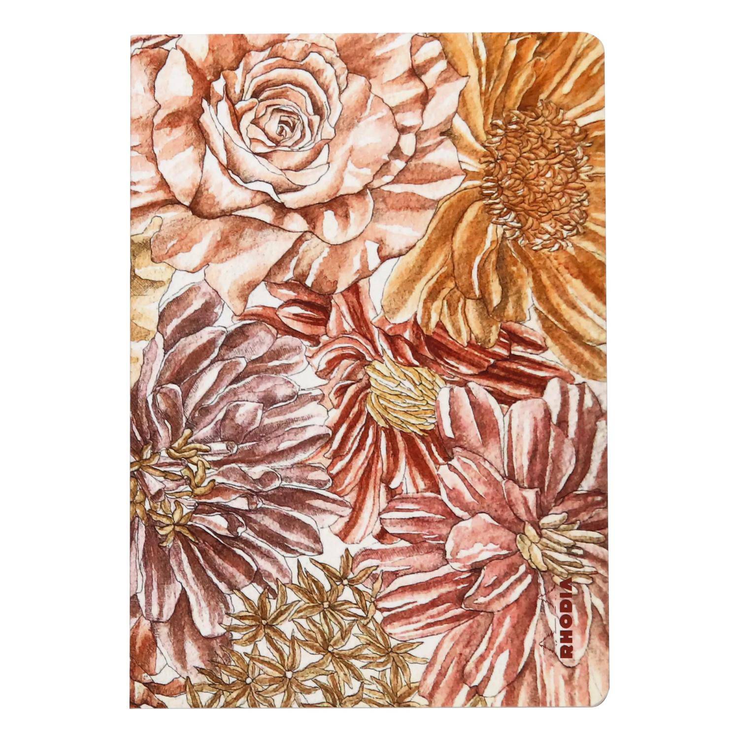 Rhodia Notizheft A5 32 Blatt liniert elfenbein 90g - Blumen 120030C