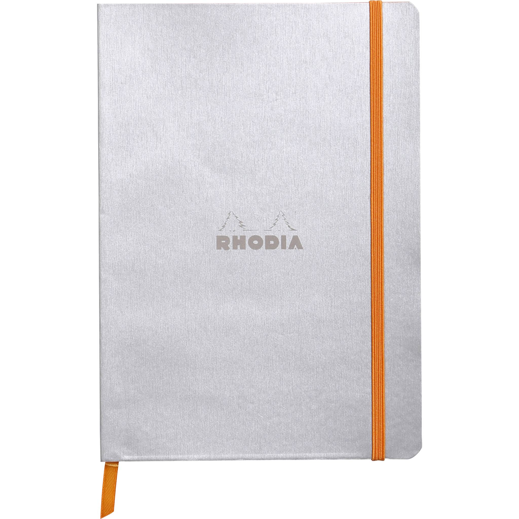 Rhodia Notizbuch A5 Softcover, 80 Bl 90g, dot/punktkariert, Silber 117451C