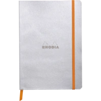 Rhodia Notizbuch A5 Softcover, 80 Bl elfenbein 90g, liniert, Silber 117401C Rhodia Notizbuch A5 Softcover, 80 Bl elfenbein 90g, liniert, Silber 117401C