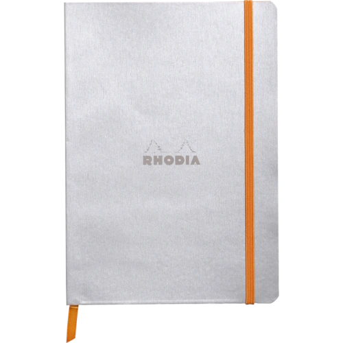 Rhodia Notizbuch A5 Softcover, 80 Bl elfenbein 90g, liniert, Silber 117401C Rhodia Notizbuch A5 Softcover, 80 Bl elfenbein 90g, liniert, Silber 117401C