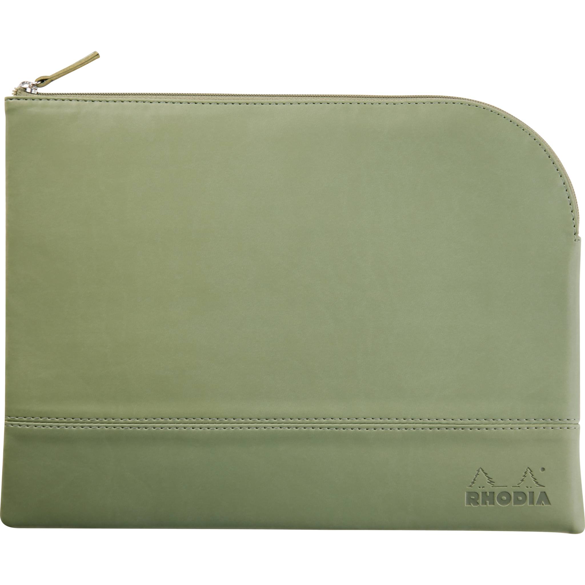 Rhodia Rhodiarama Etui Kunstleder Reißverschluss, 21x28 cm Salbeigrün 116732C