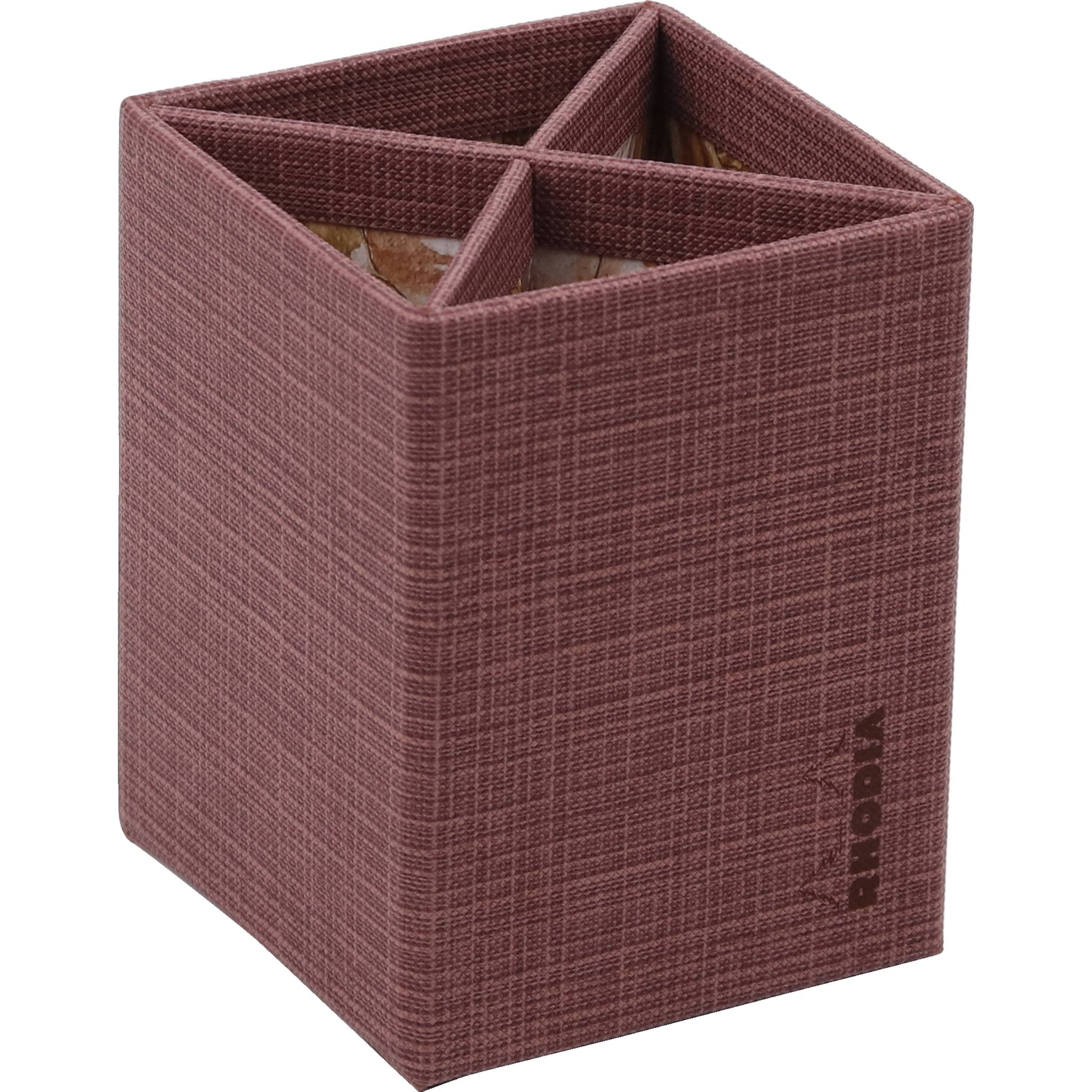Rhodia Stifteköcher 8x8x11 cm Kunstleder - Amarant 120036C
