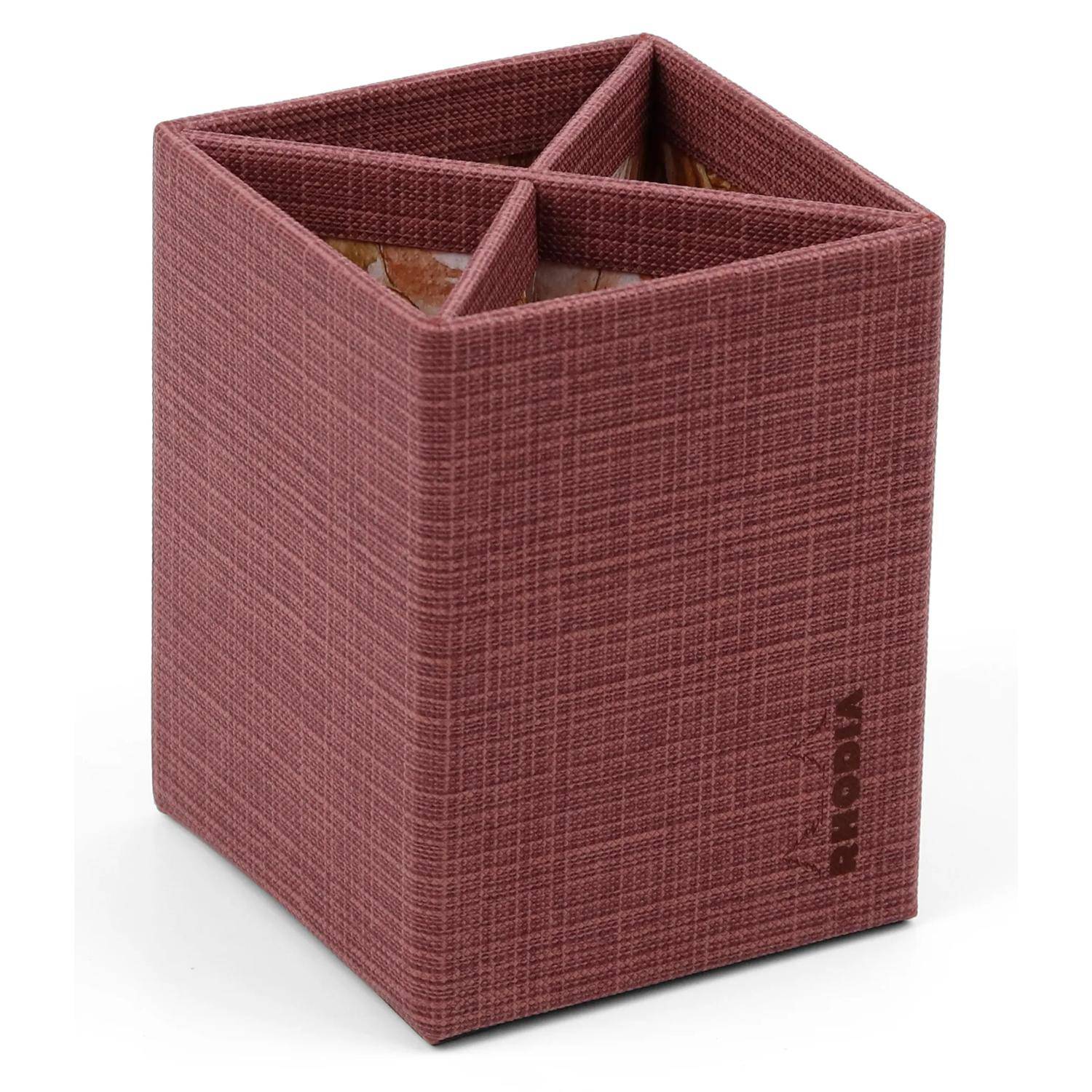 Rhodia Stifteköcher 8x8x11 cm Kunstleder - Amarant 120036C