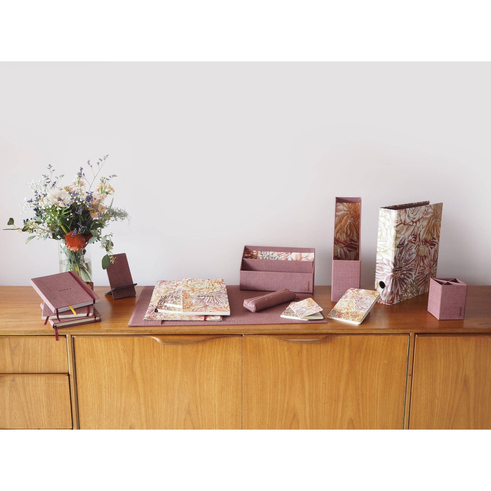 Rhodia Briefständer 25x10x14 cm Kunstleder - Amarant 120037C