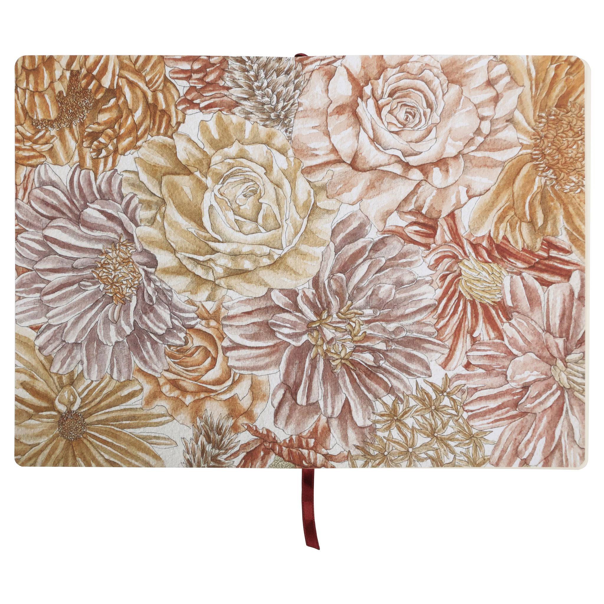 Rhodia Notizbuch A5 80 Blatt liniert elfenbein 90g Kunstleder - Amarant 120034C